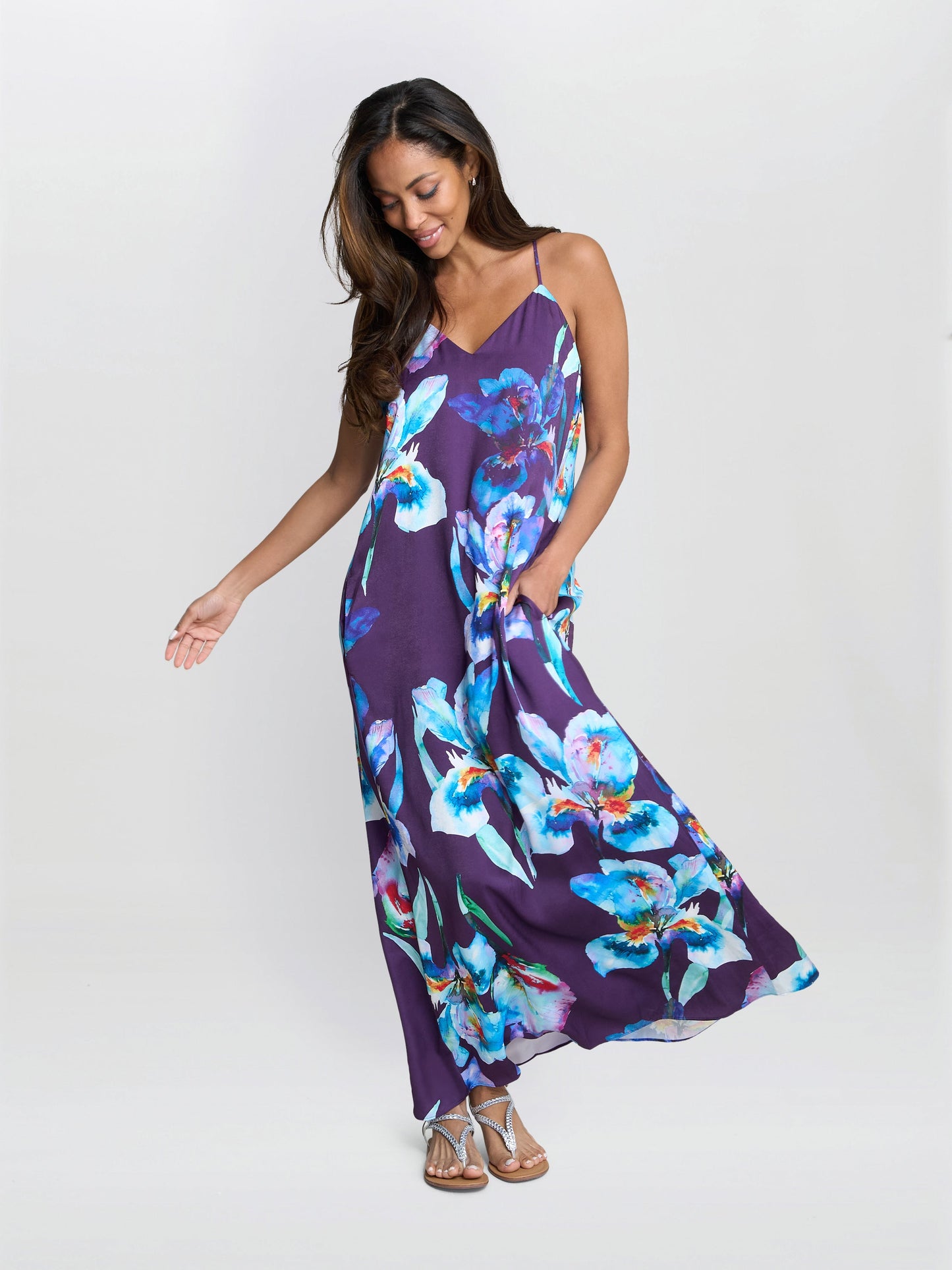  Genny Floral Print Maxi Dress