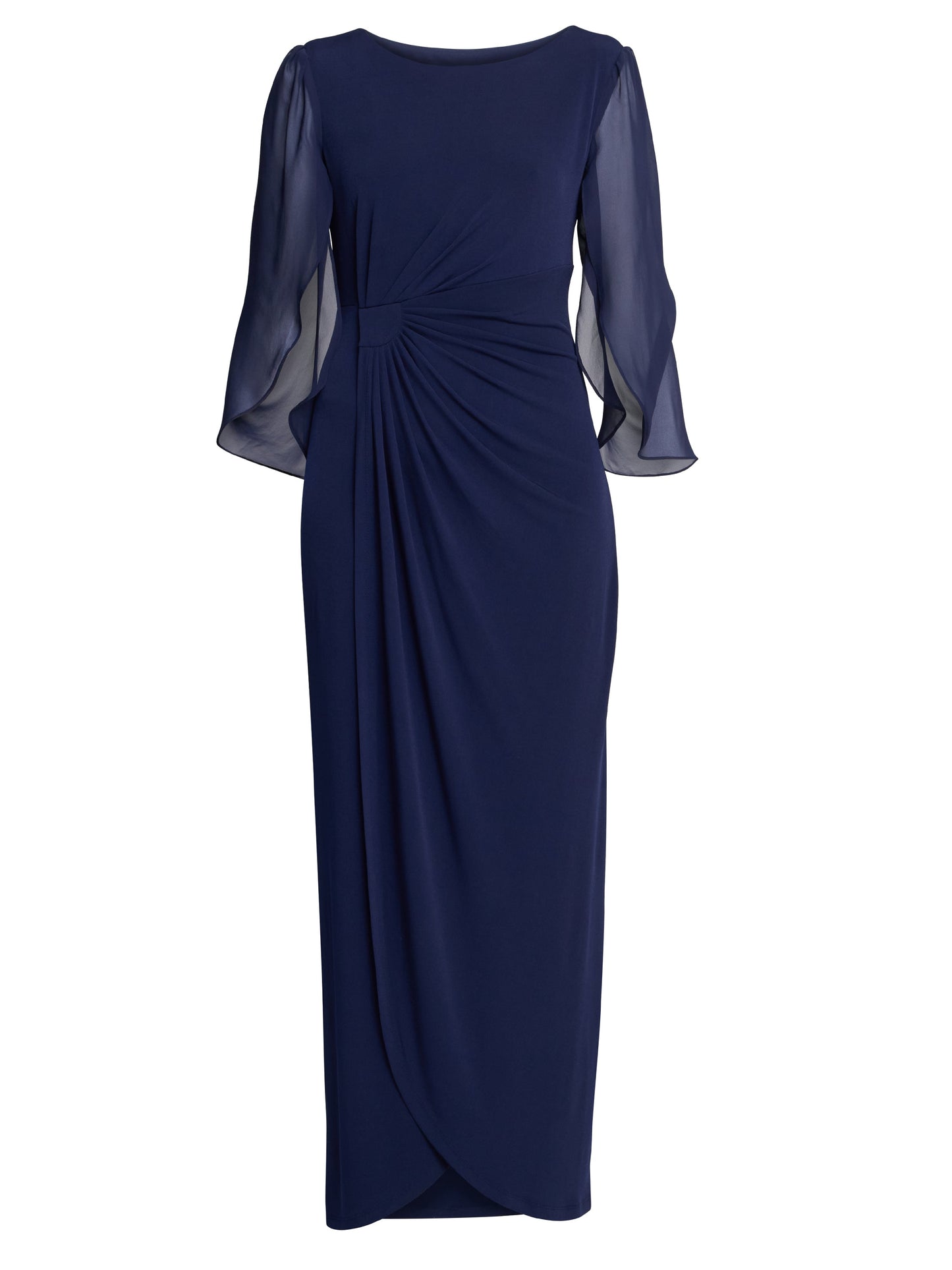  Iulia Jersey And Chiffon Wrap Dress