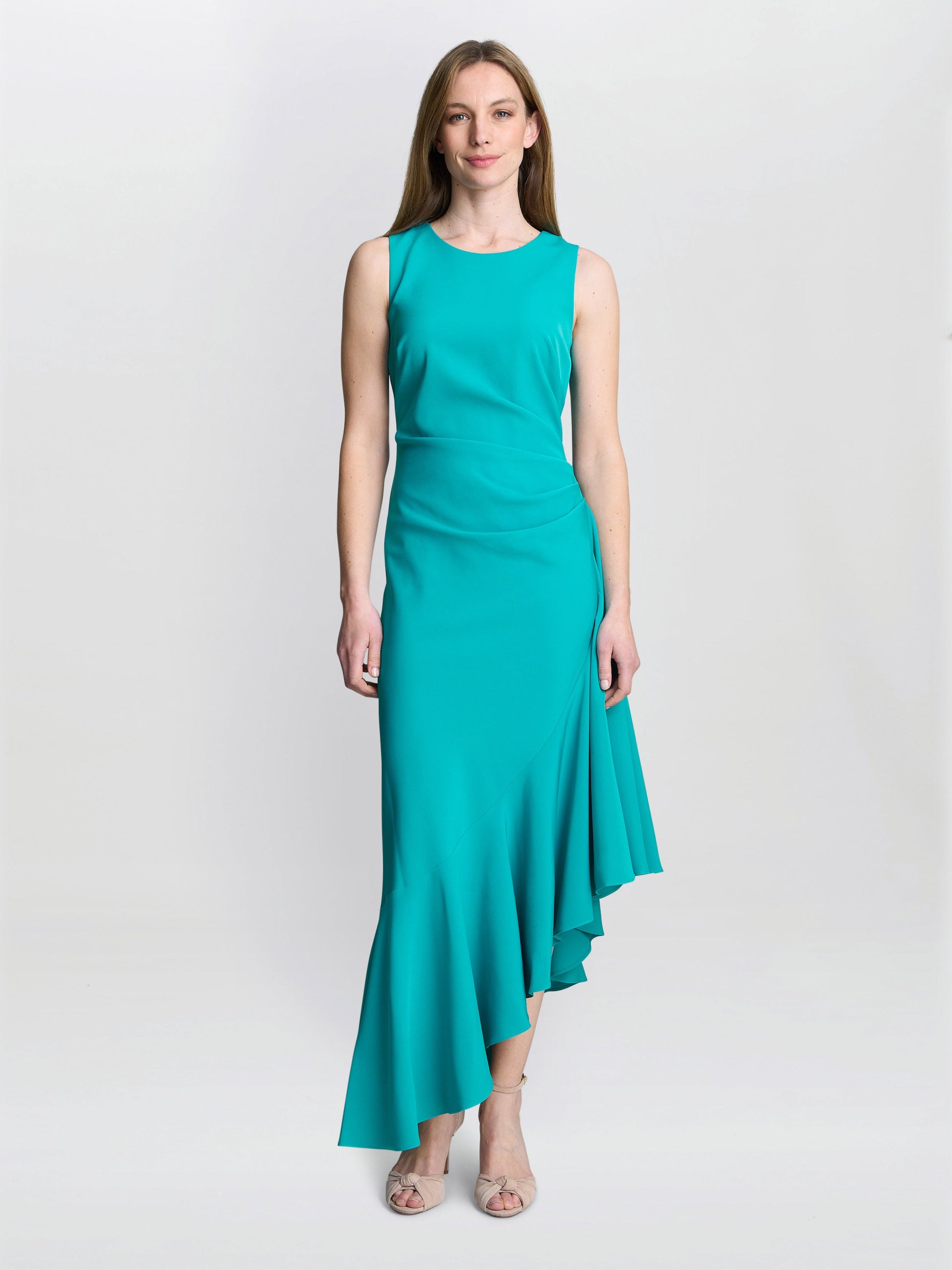  Paige Asymmetric Frill Hem Dress