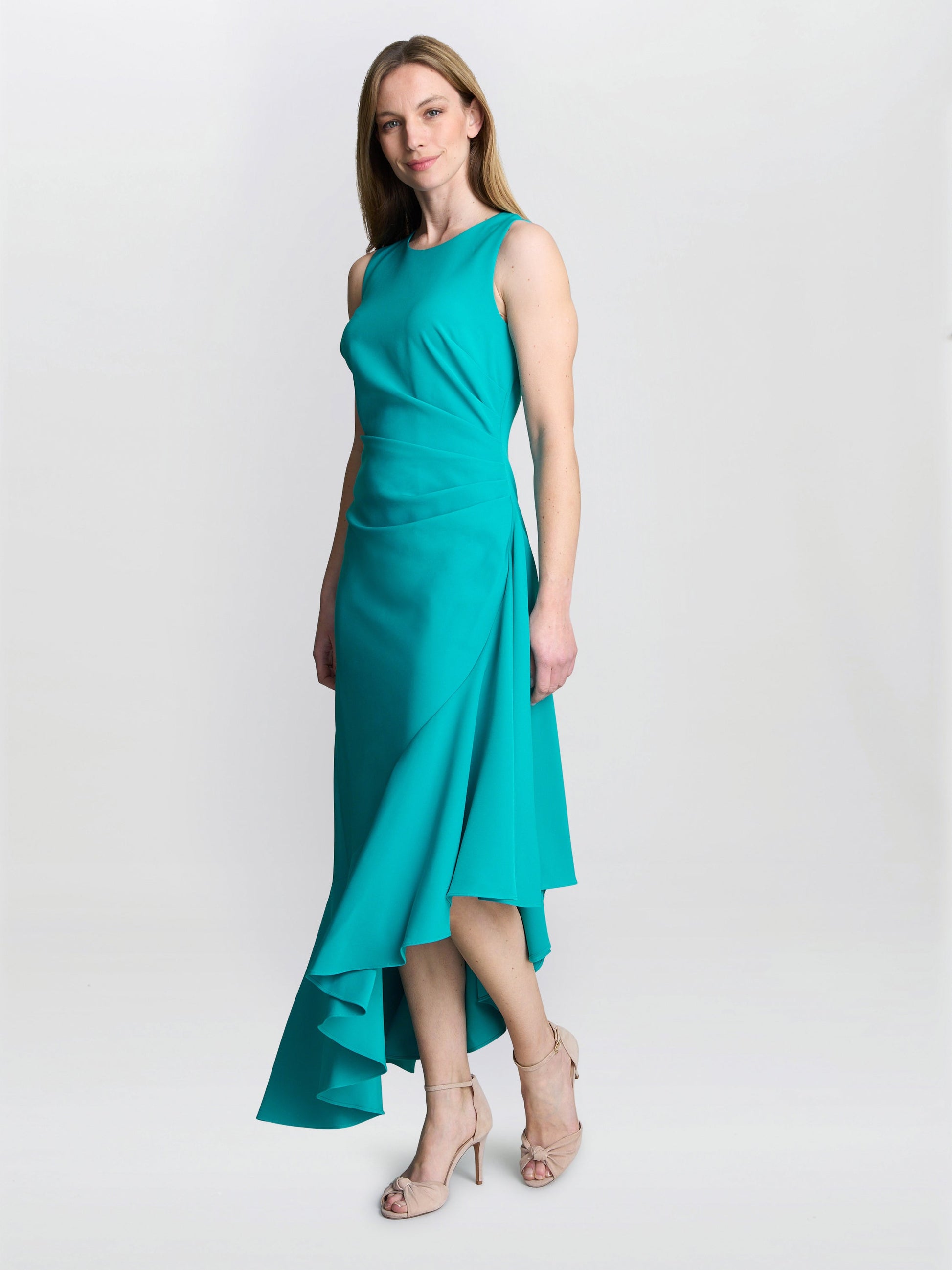  Paige Asymmetric Frill Hem Dress