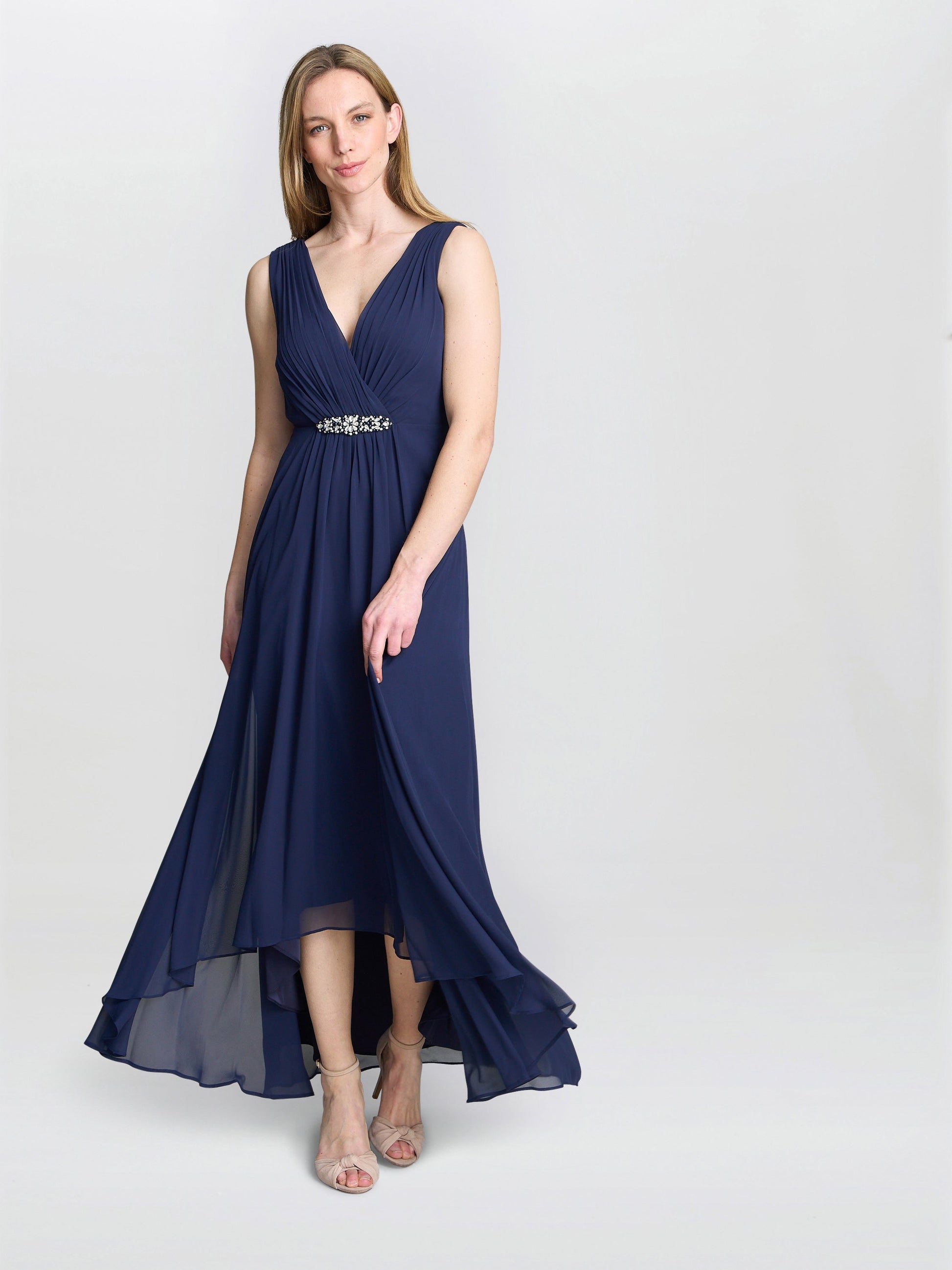  Pandora Wrap Effect Hi-Lo Dress