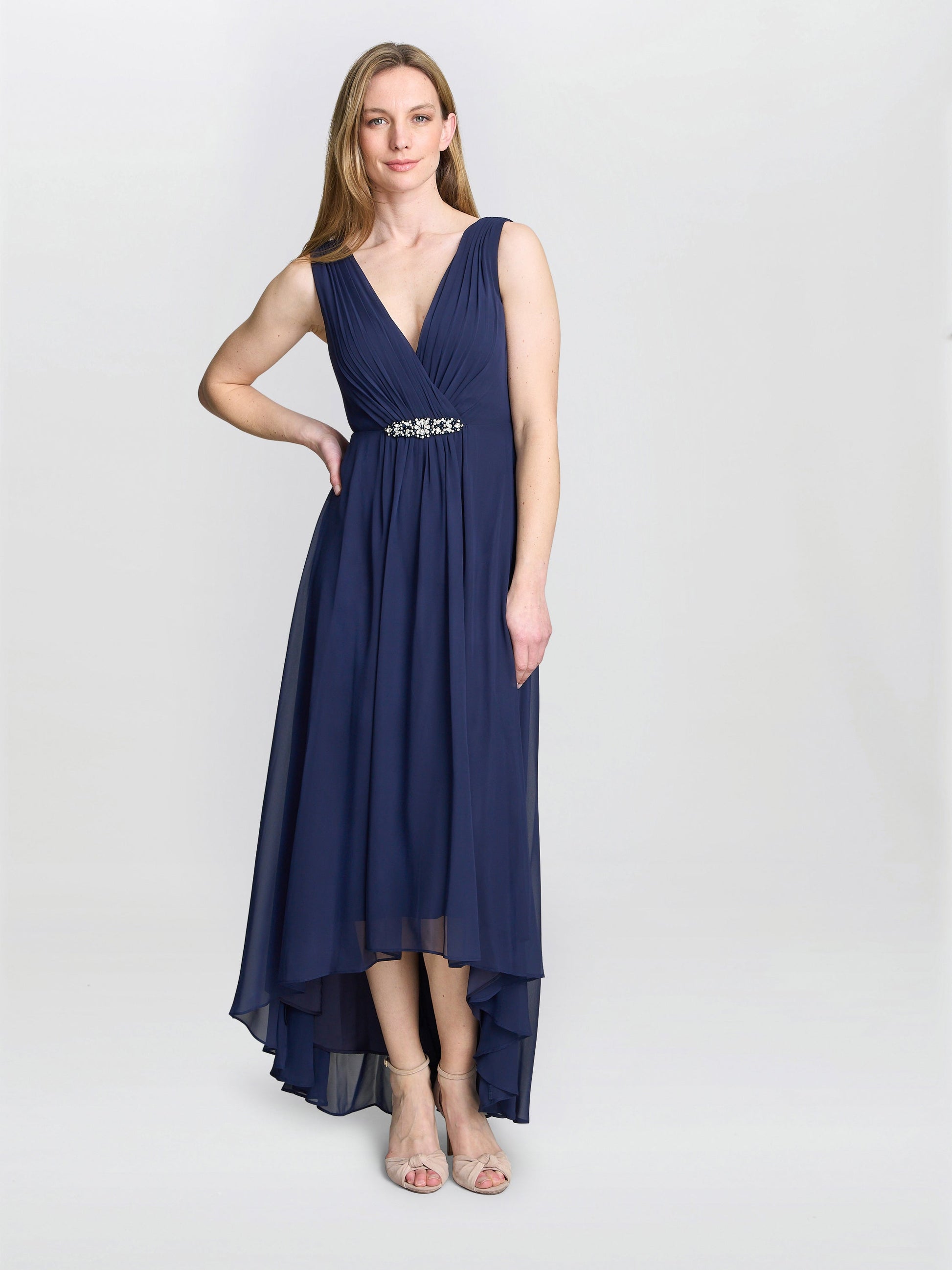  Pandora Wrap Effect Hi-Lo Dress