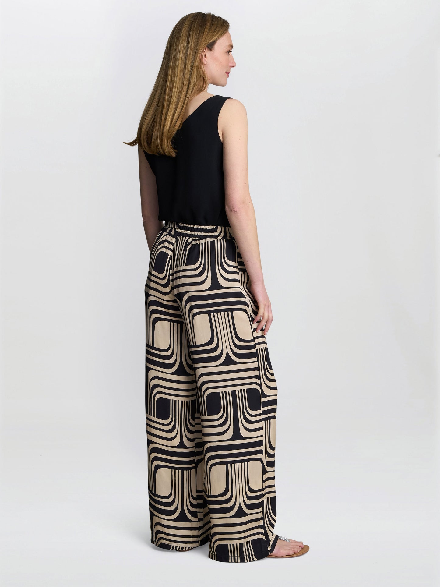  Quinn Satin Pull On Wide Leg Trouser