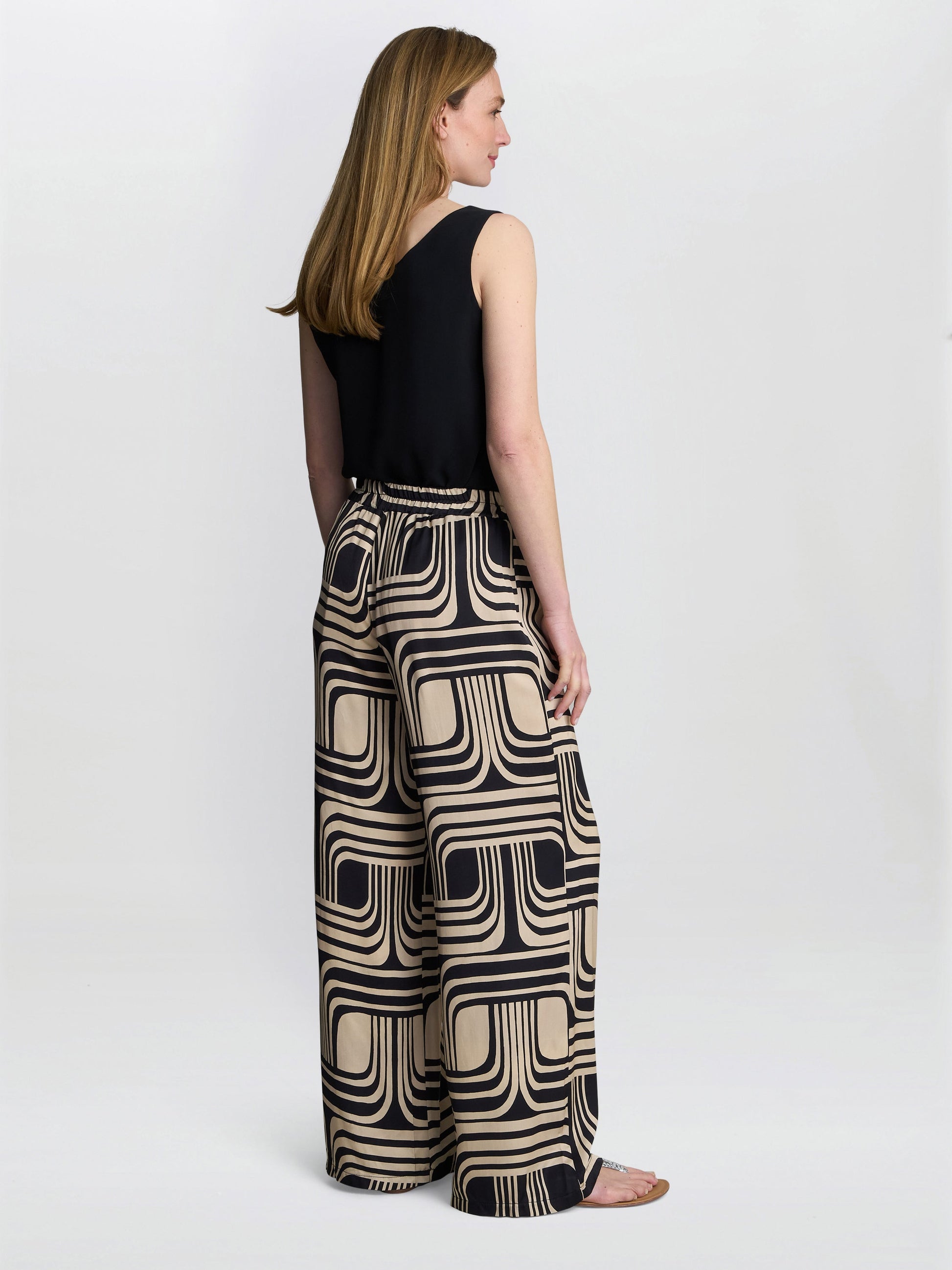  Quinn Satin Pull On Wide Leg Trouser