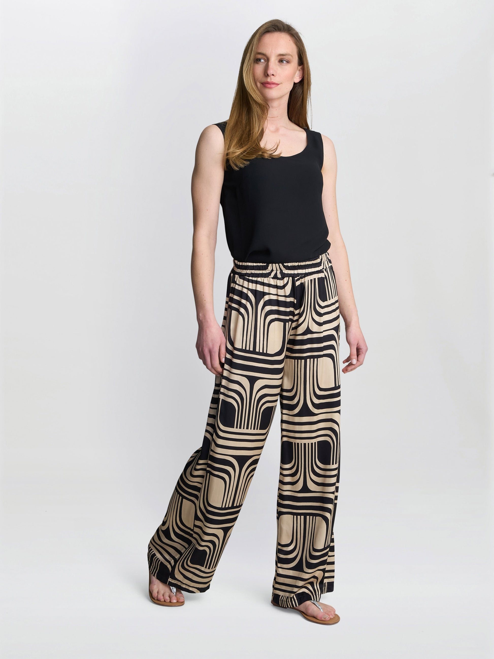  Quinn Satin Pull On Wide Leg Trouser