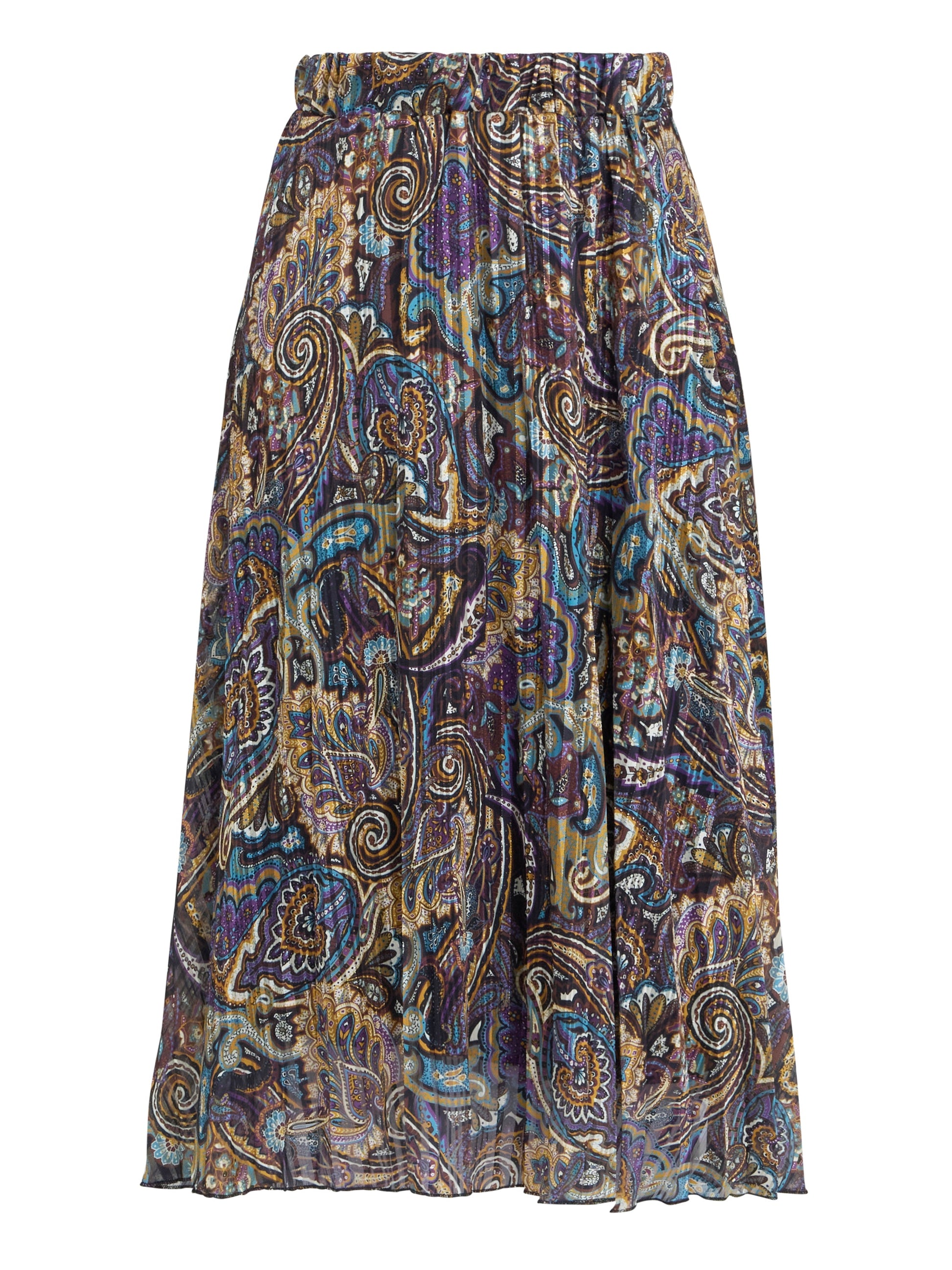  Pleated Jacquard Skirt