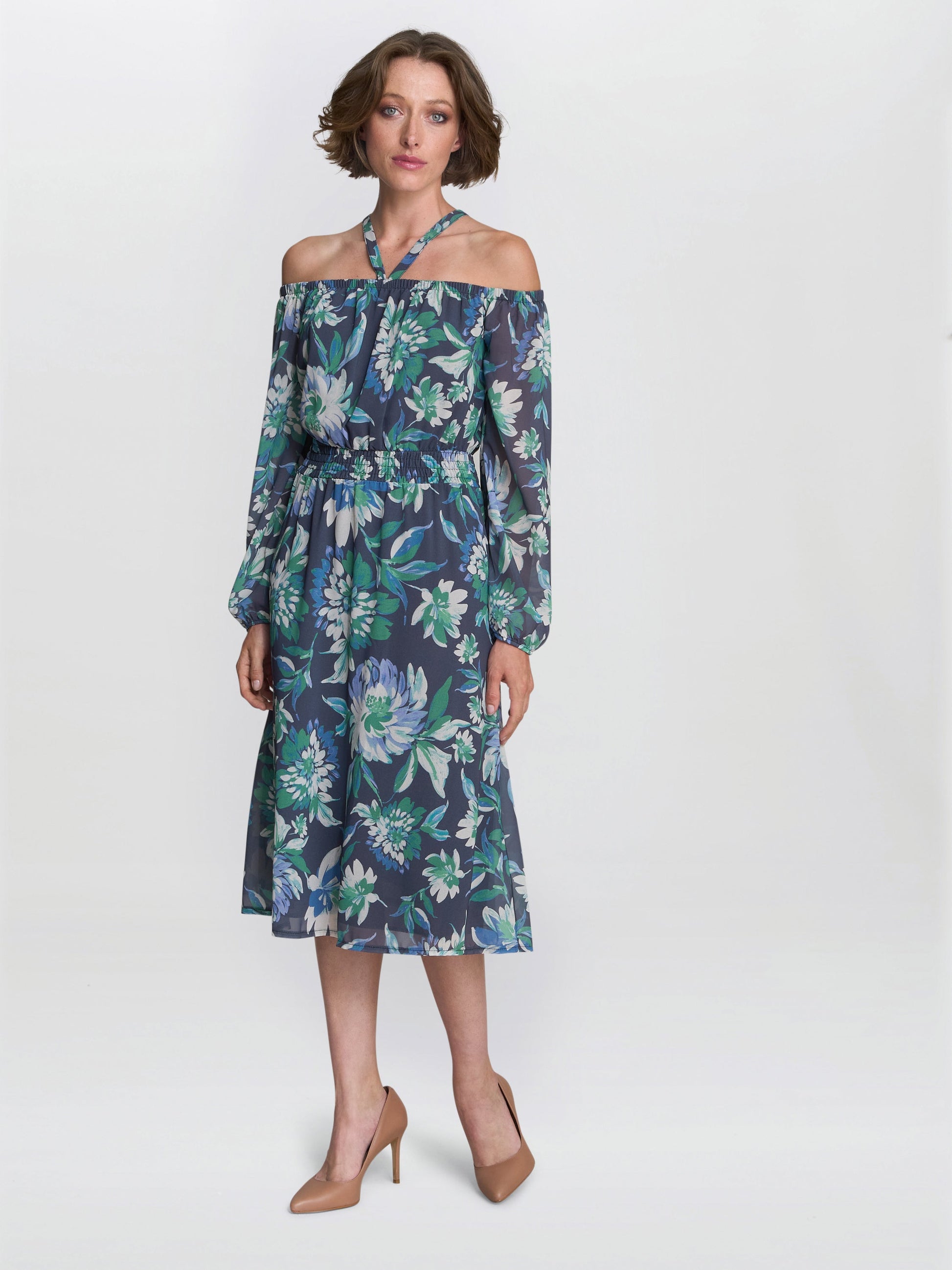  Ryan Off Shoulder Midi Dress