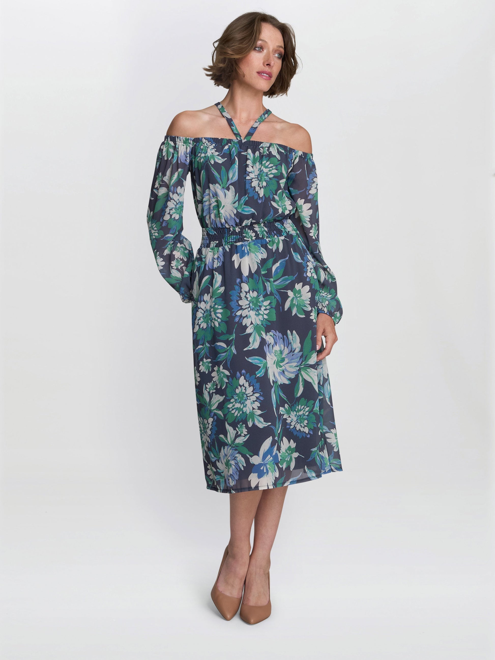  Ryan Off Shoulder Midi Dress