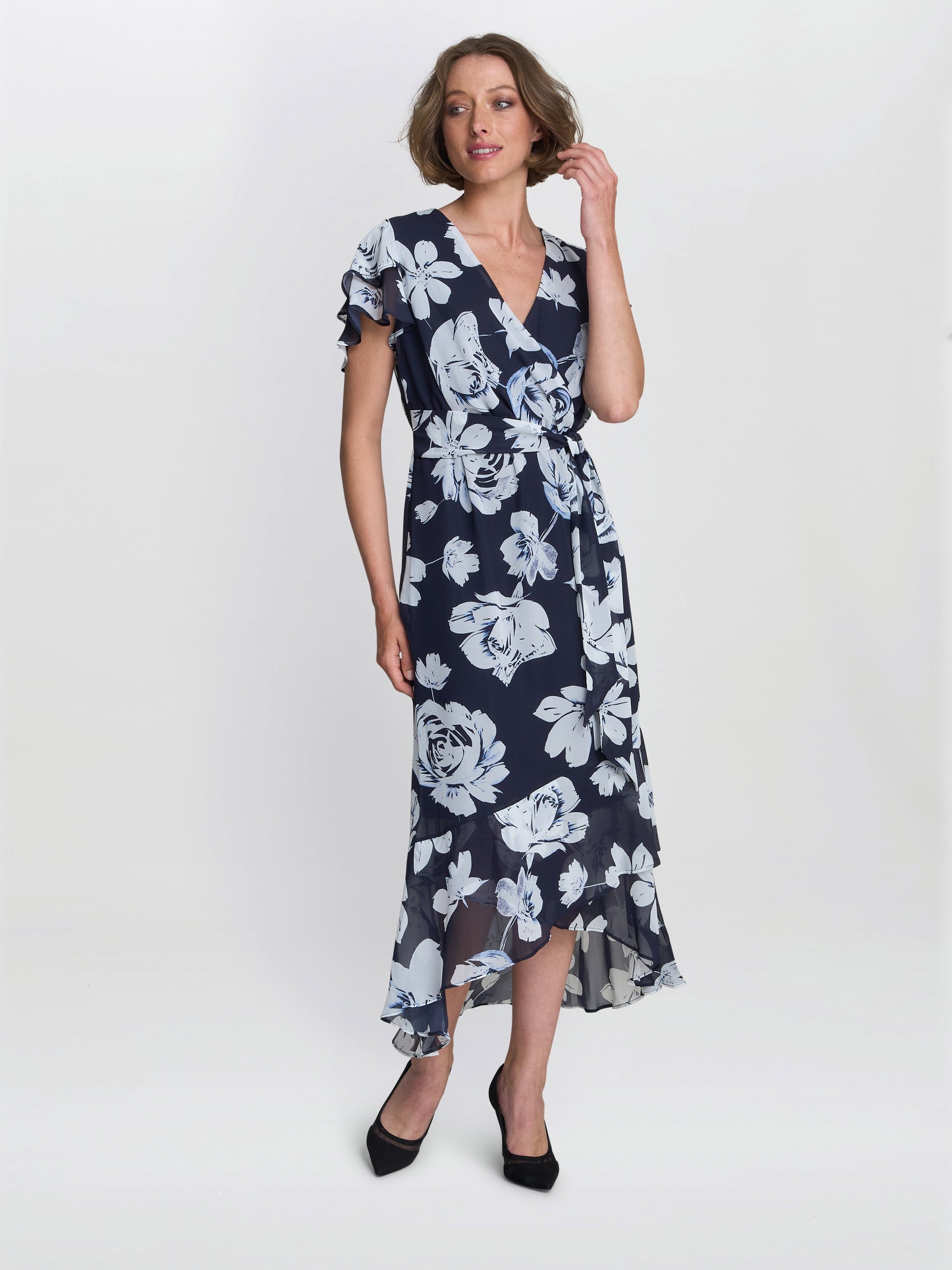  Teresa Floral Chiffon Dress