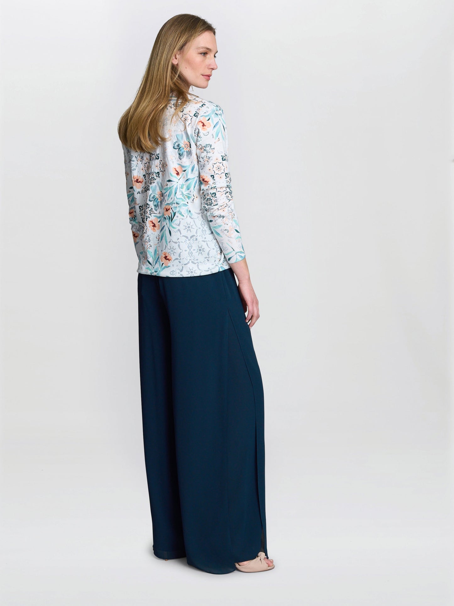  Violetta Floral Print Sweater With Diamante Details