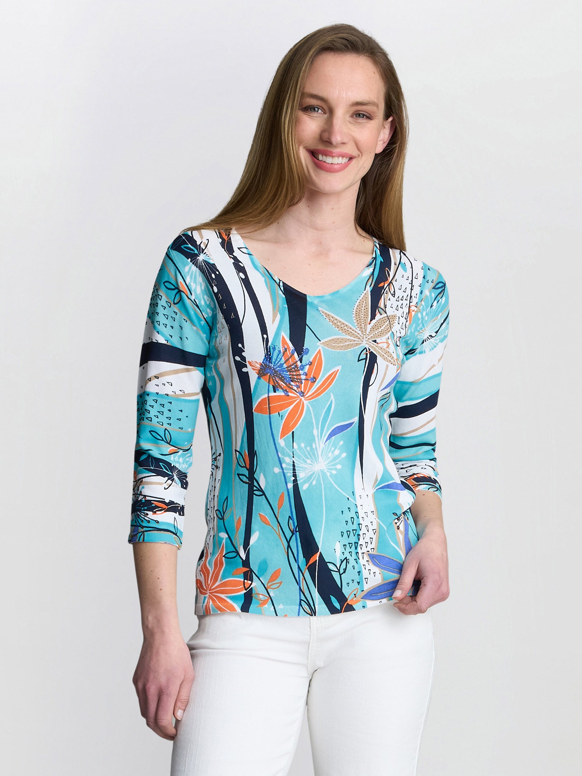  Ashlynn Lightweight Sweater With Diamante Detail