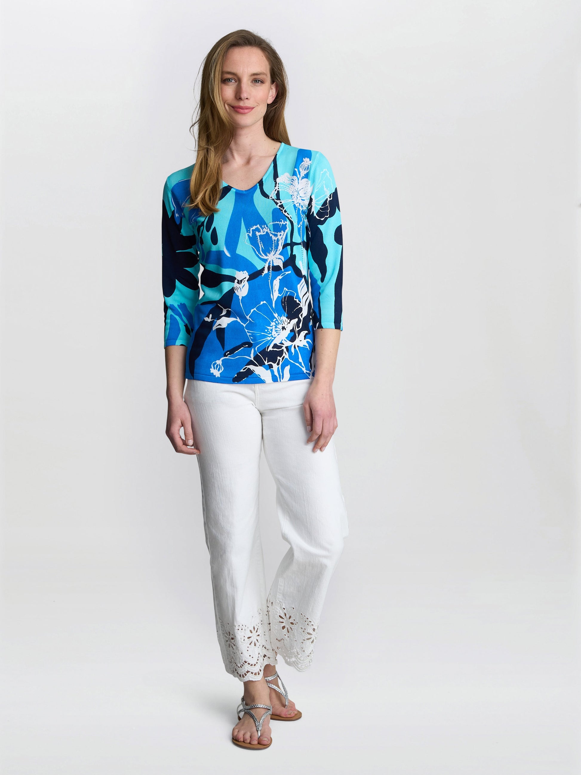  Atlanta Lightweight Sweater With Diamante Detail