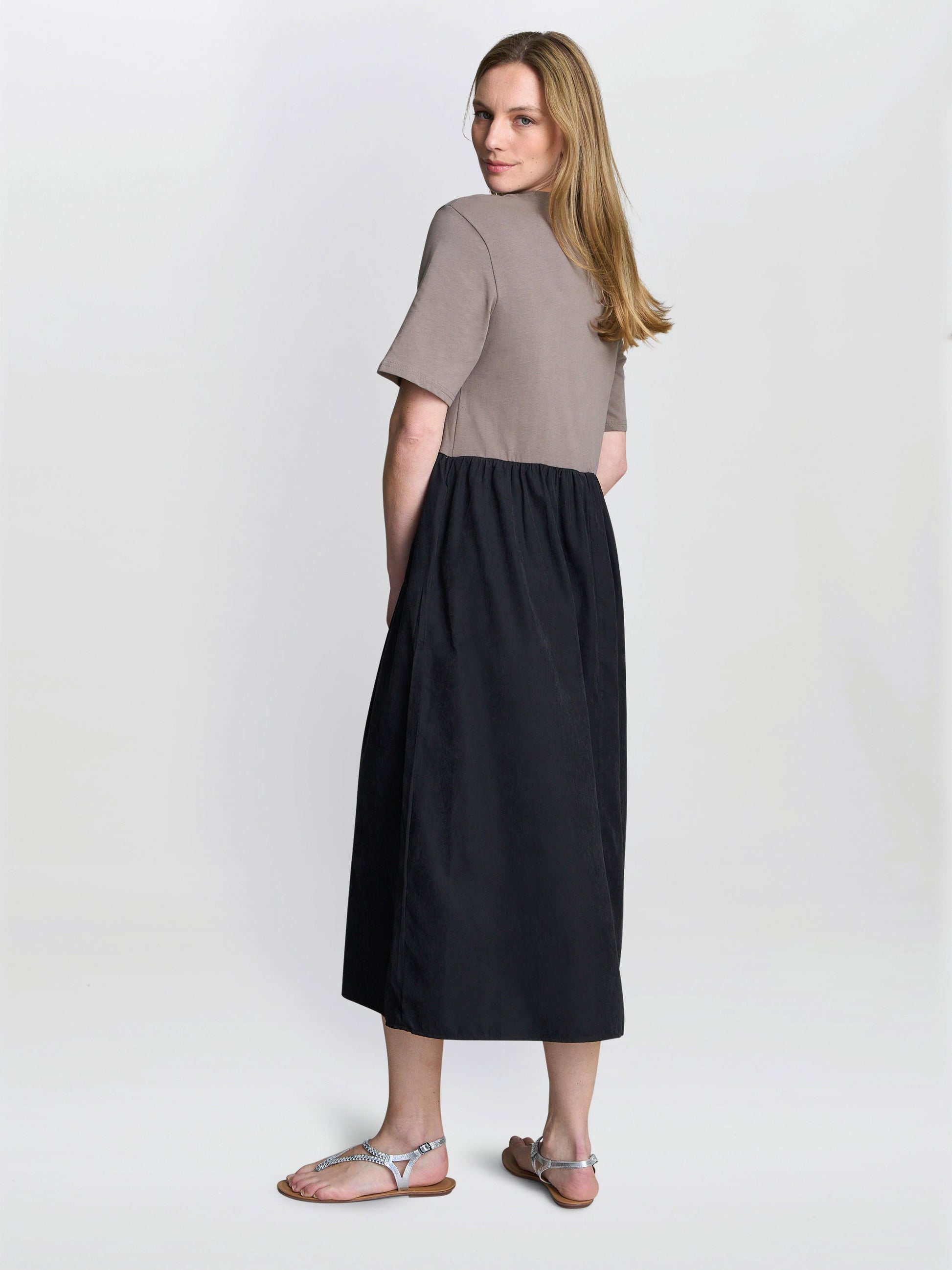 Cat Two Tone T-Shirt Dress