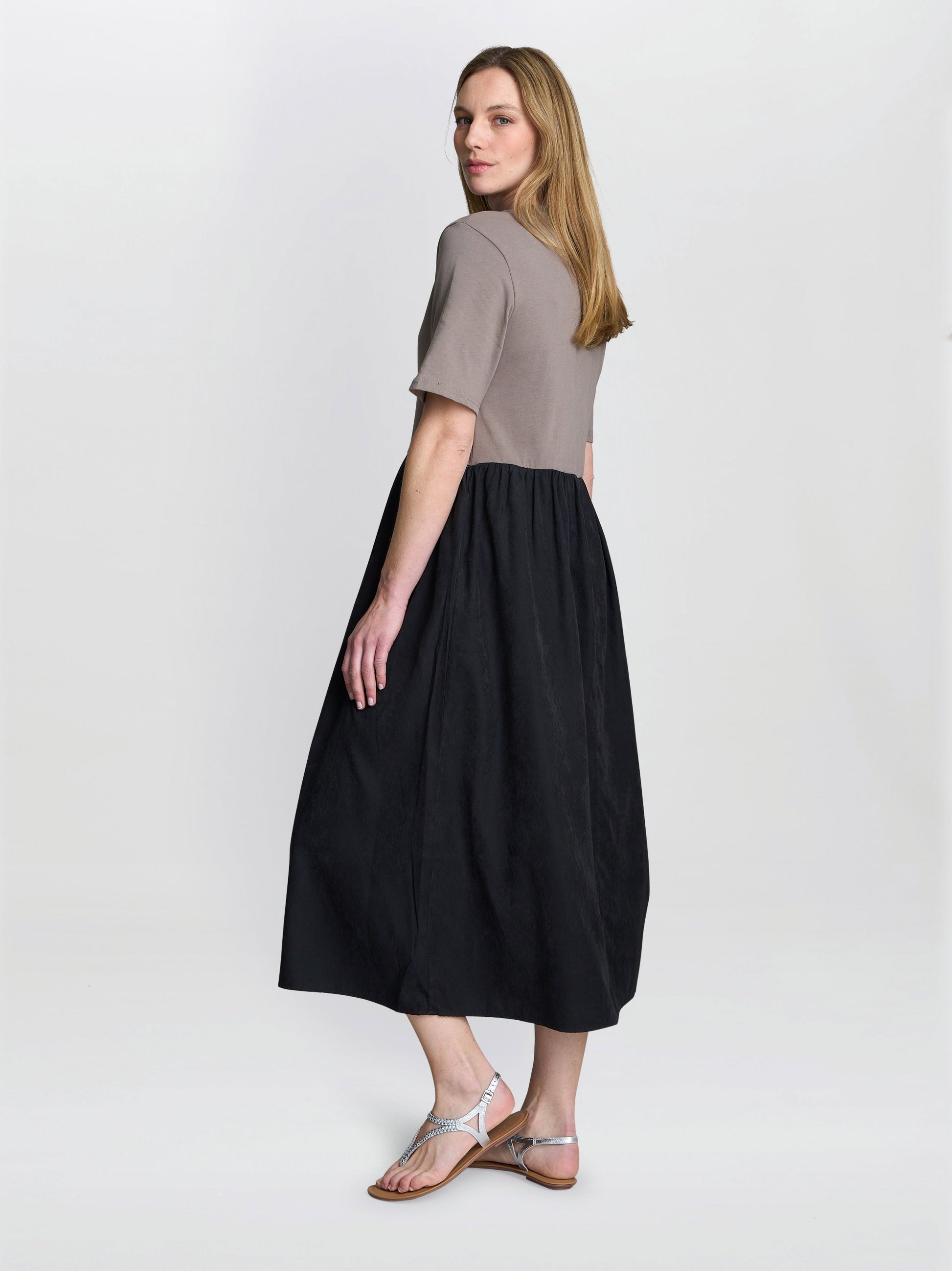  Cat Two Tone T-Shirt Dress