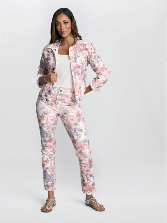  Cathy Reversible Floral Denim Jacket