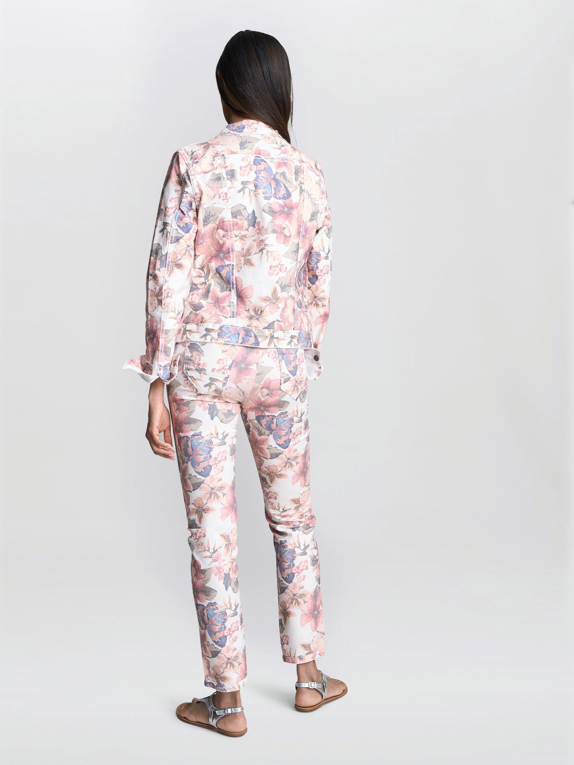  Cathy Reversible Floral Denim Jacket