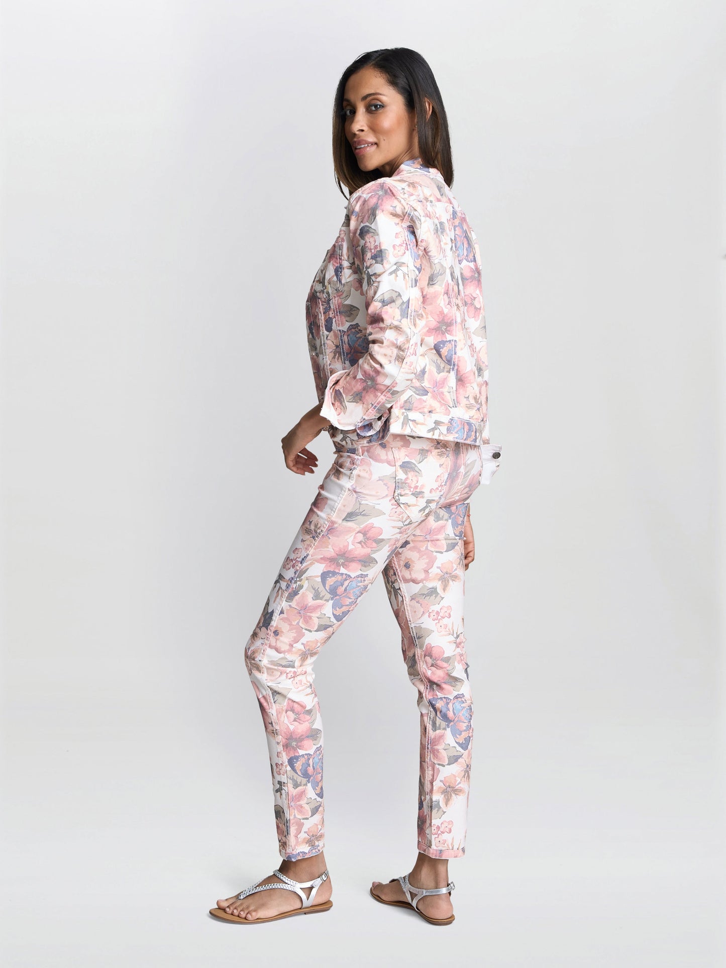  Cathy Reversible Floral Denim Jacket