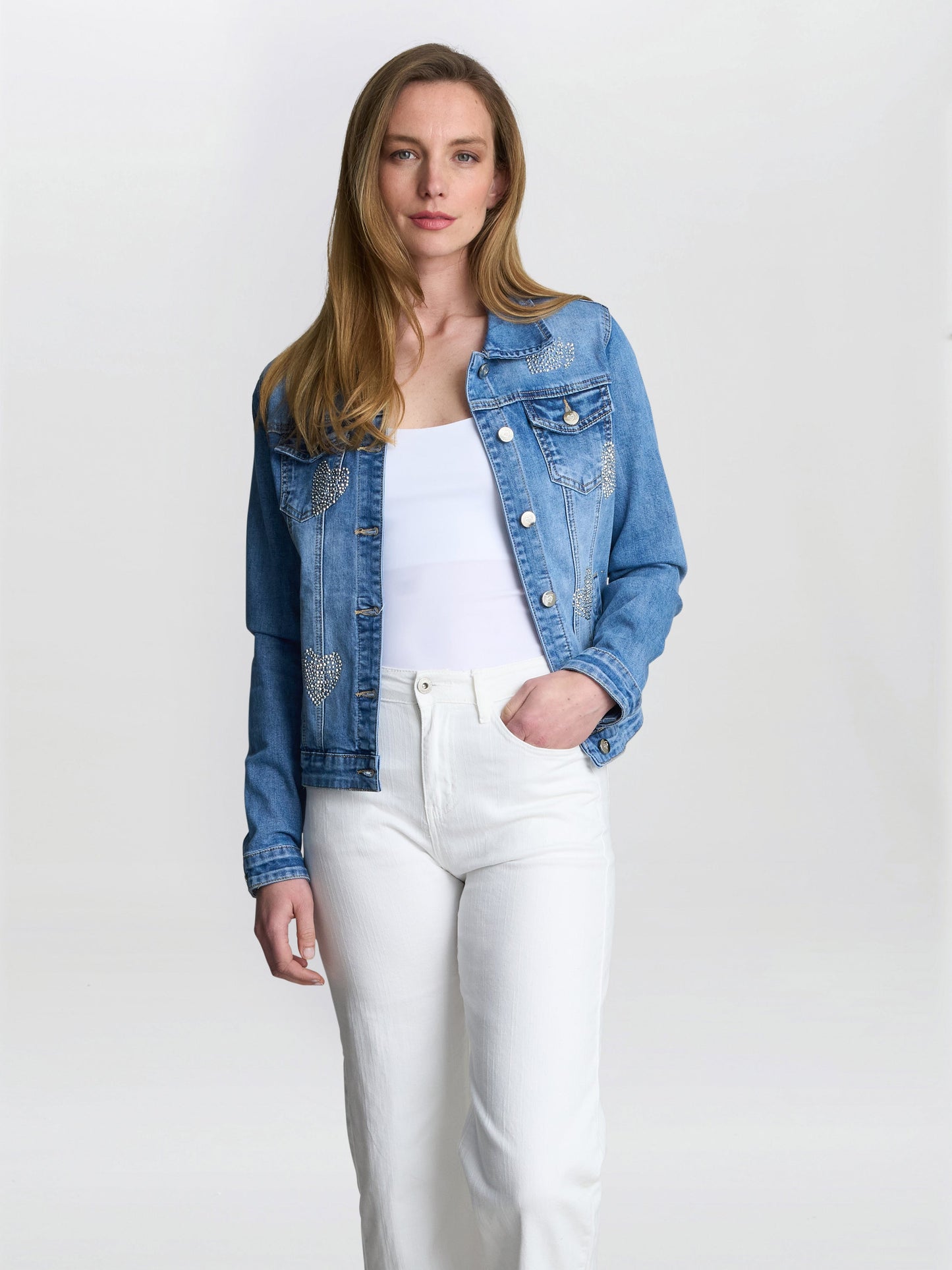  Chantel Embelished Denim Jacket