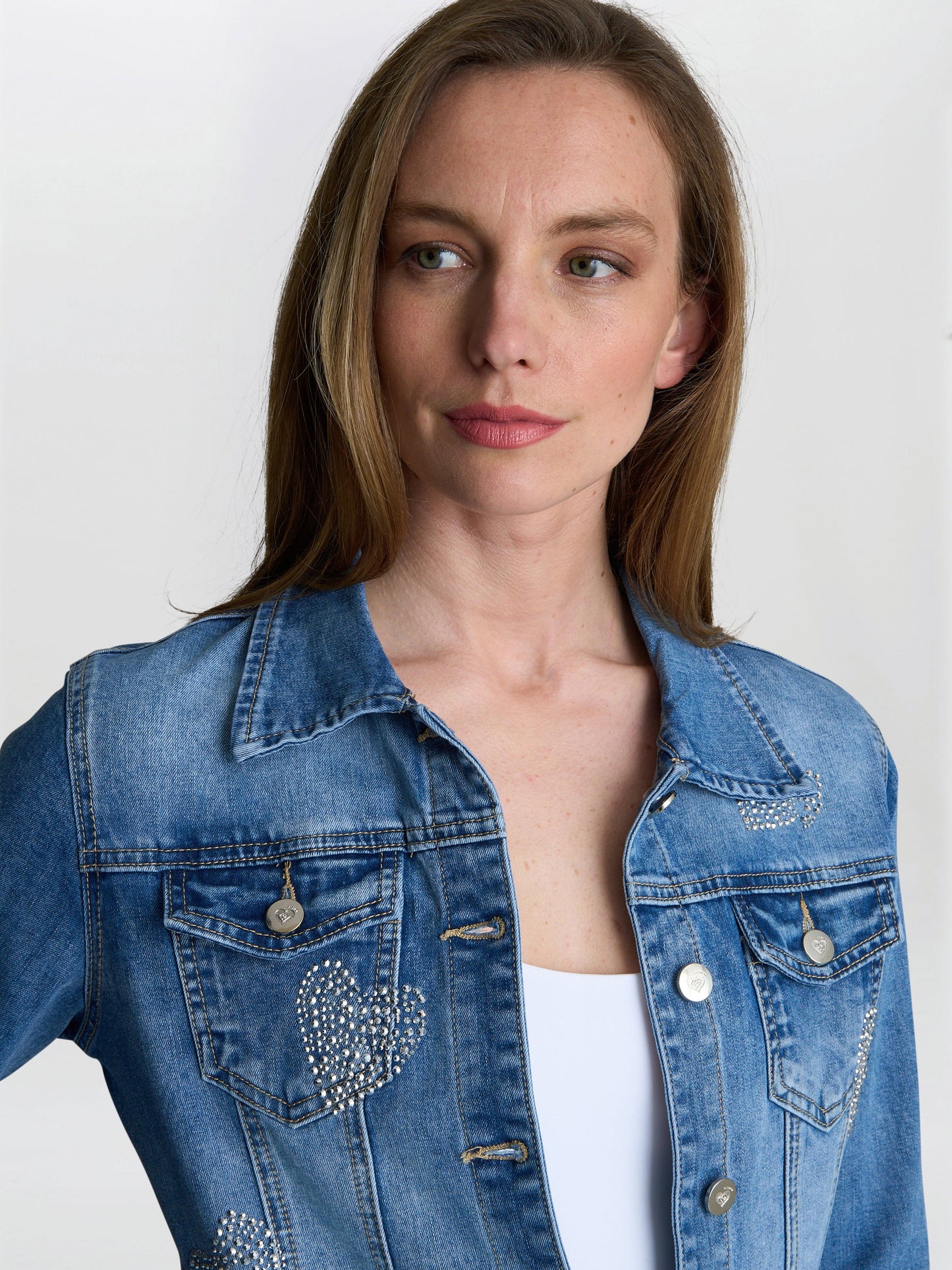 Chantel Embelished Denim Jacket