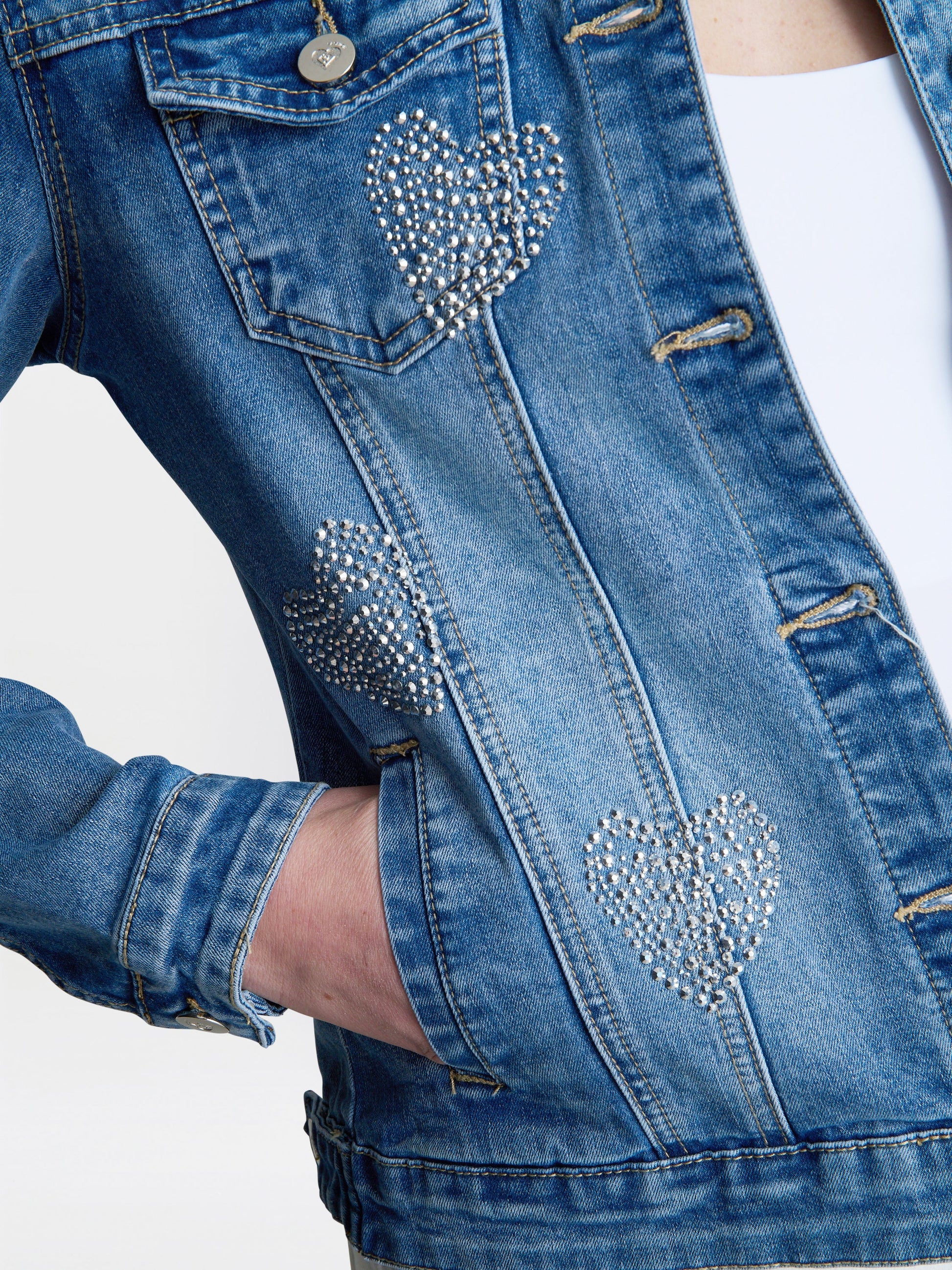  Chantel Embelished Denim Jacket