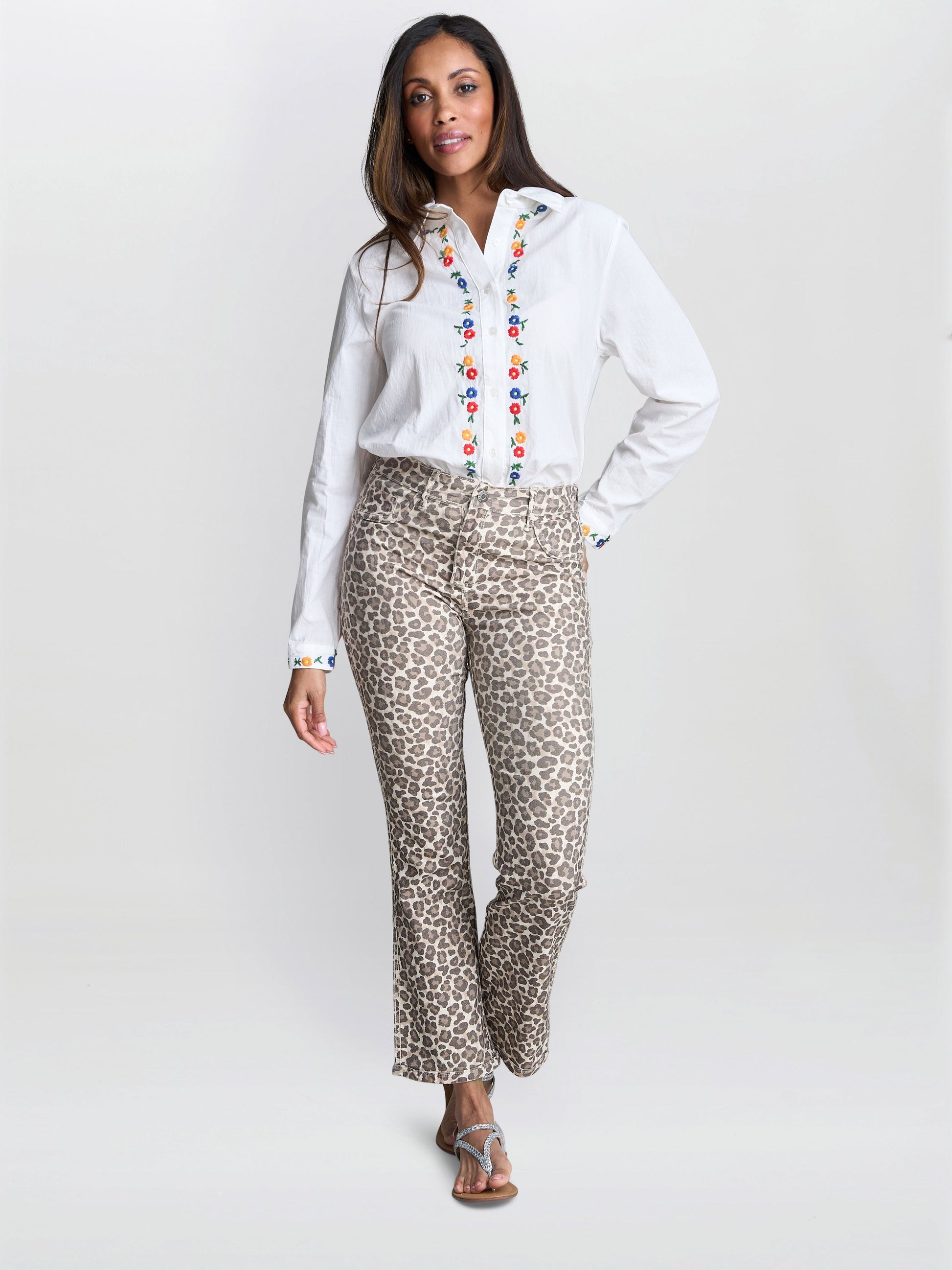  Charley Reversible Stretch Leopard Jeans