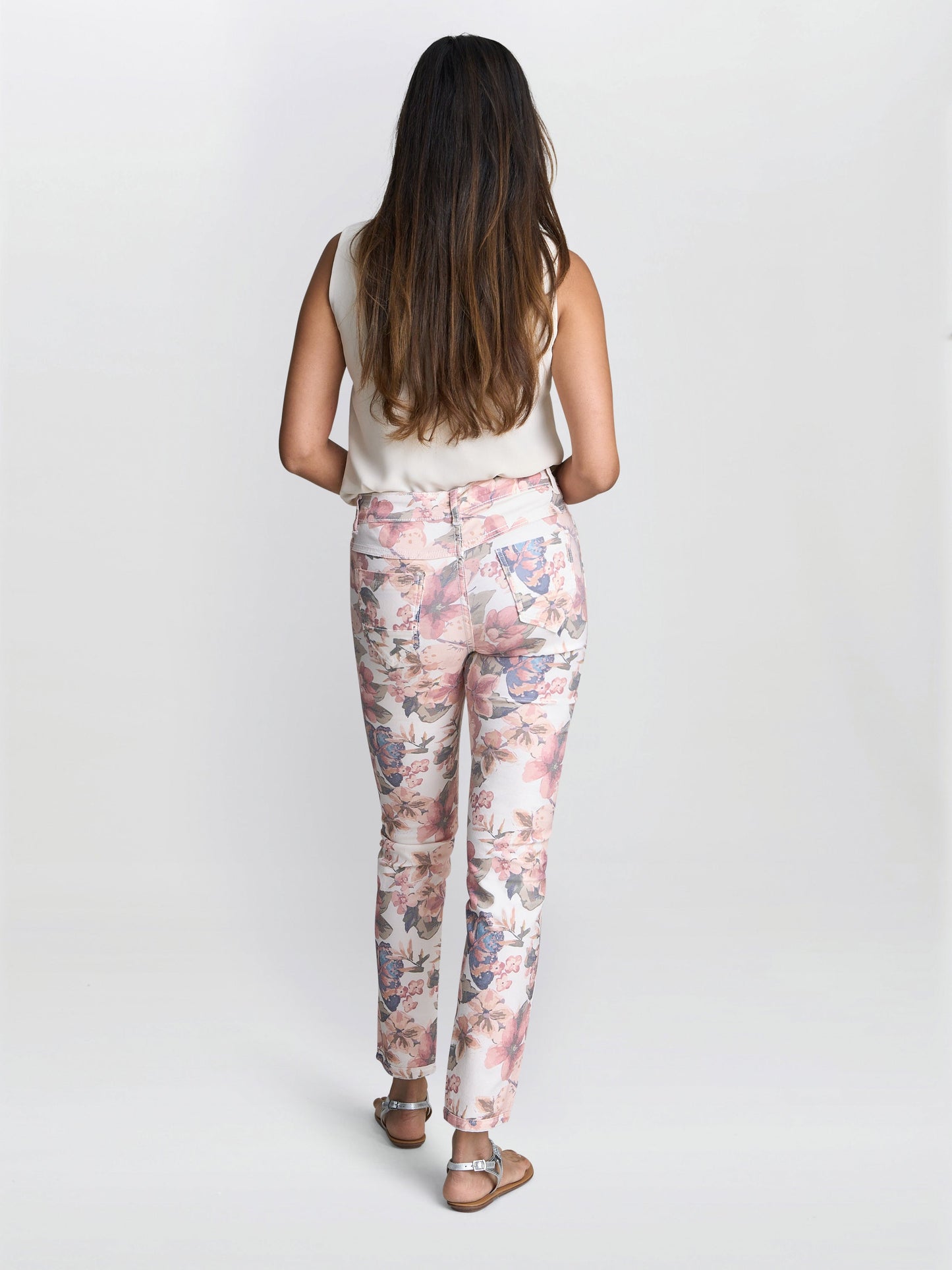  Christie Reversible Stretch Floral Jeans