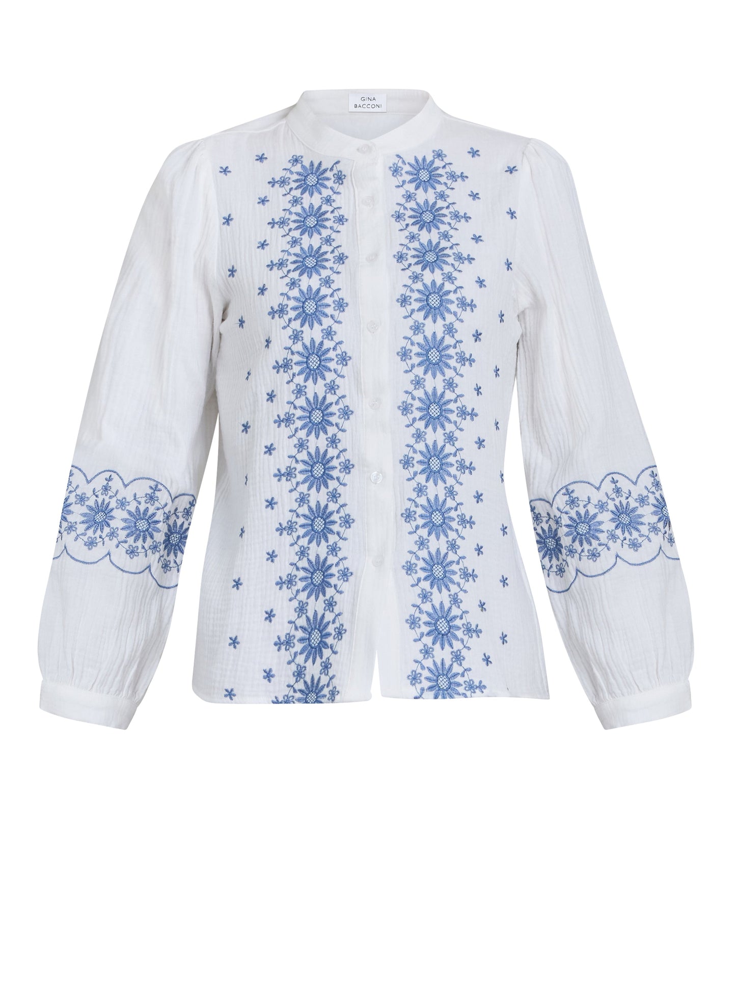  Clare Cotton Muslin Embroidered Shirt