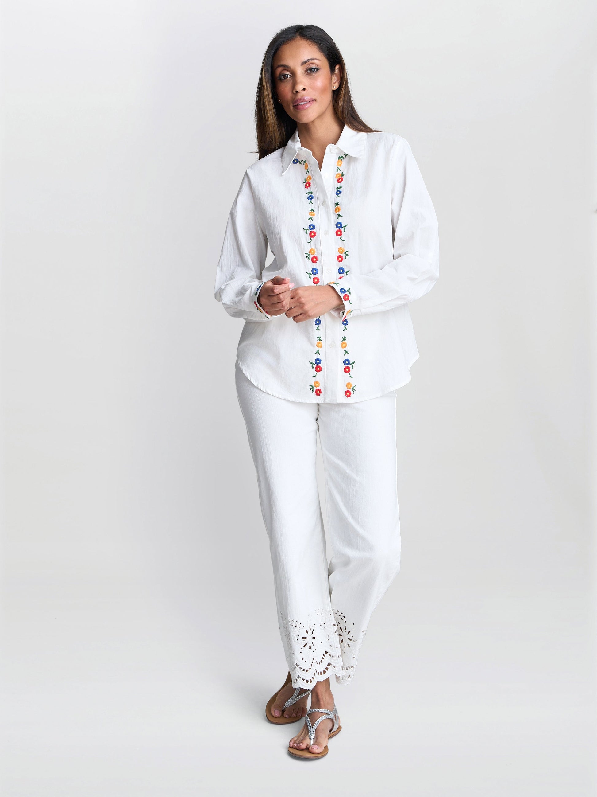  Clementine Embroidered Cotton Shirt