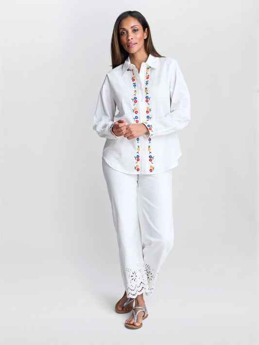  Clementine Embroidered Cotton Shirt