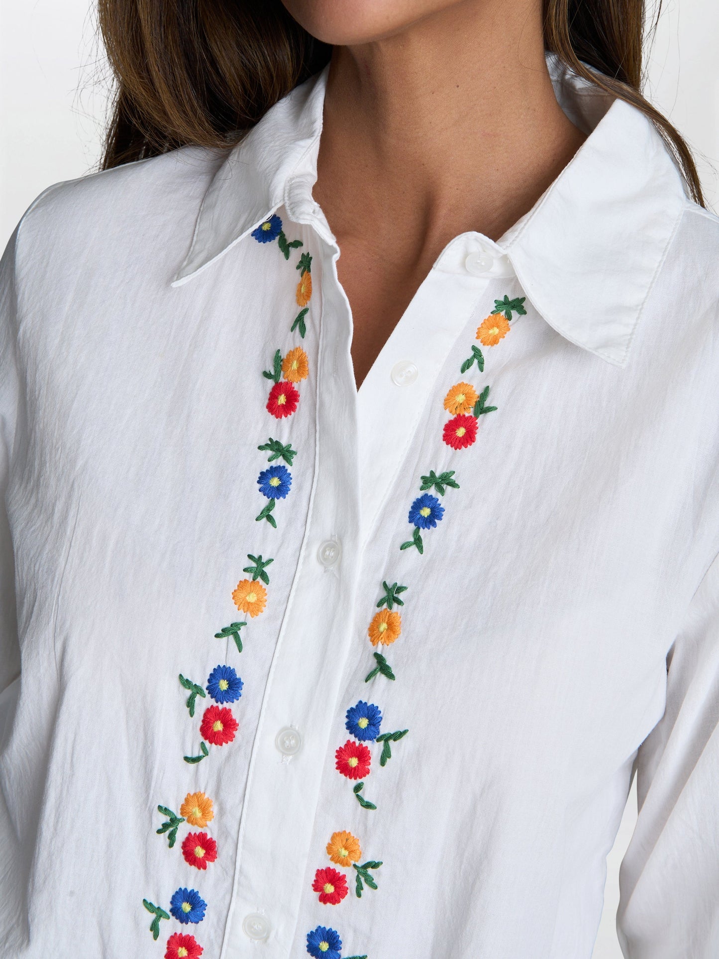  Clementine Embroidered Cotton Shirt