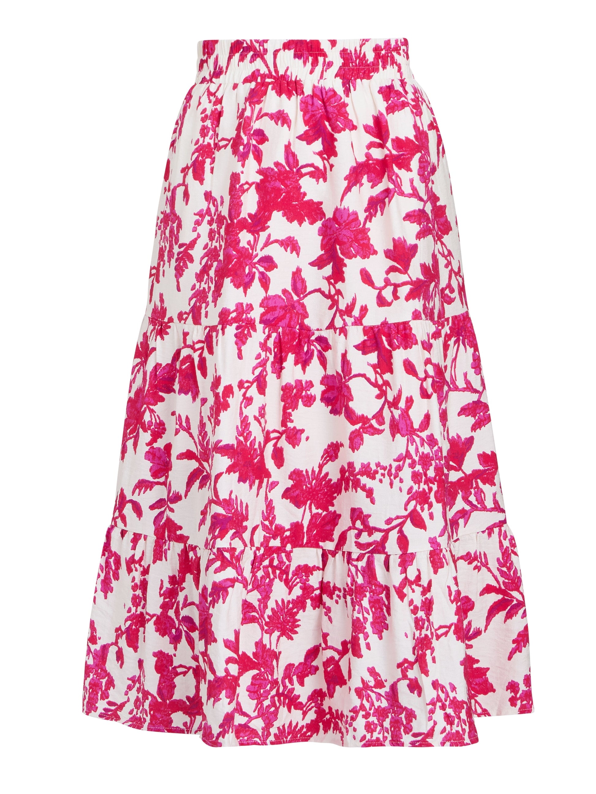  Chris Fuchsia Floral Skirt