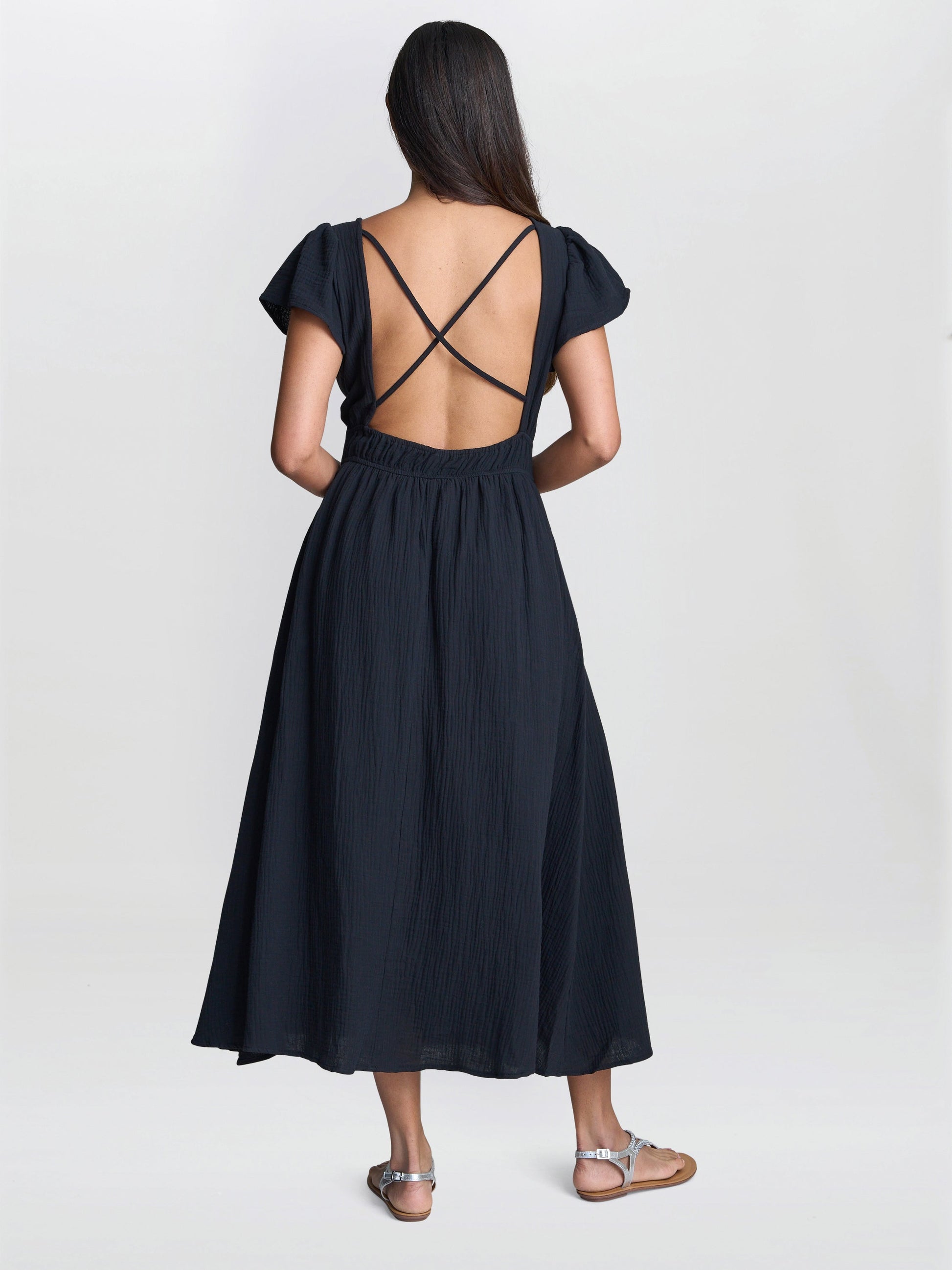  Dove Cotton Muslin Maxi Dress