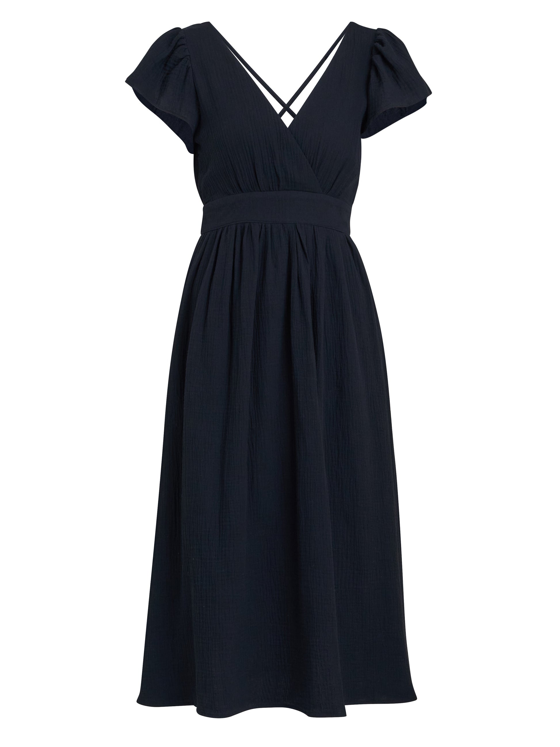  Dove Cotton Muslin Maxi Dress