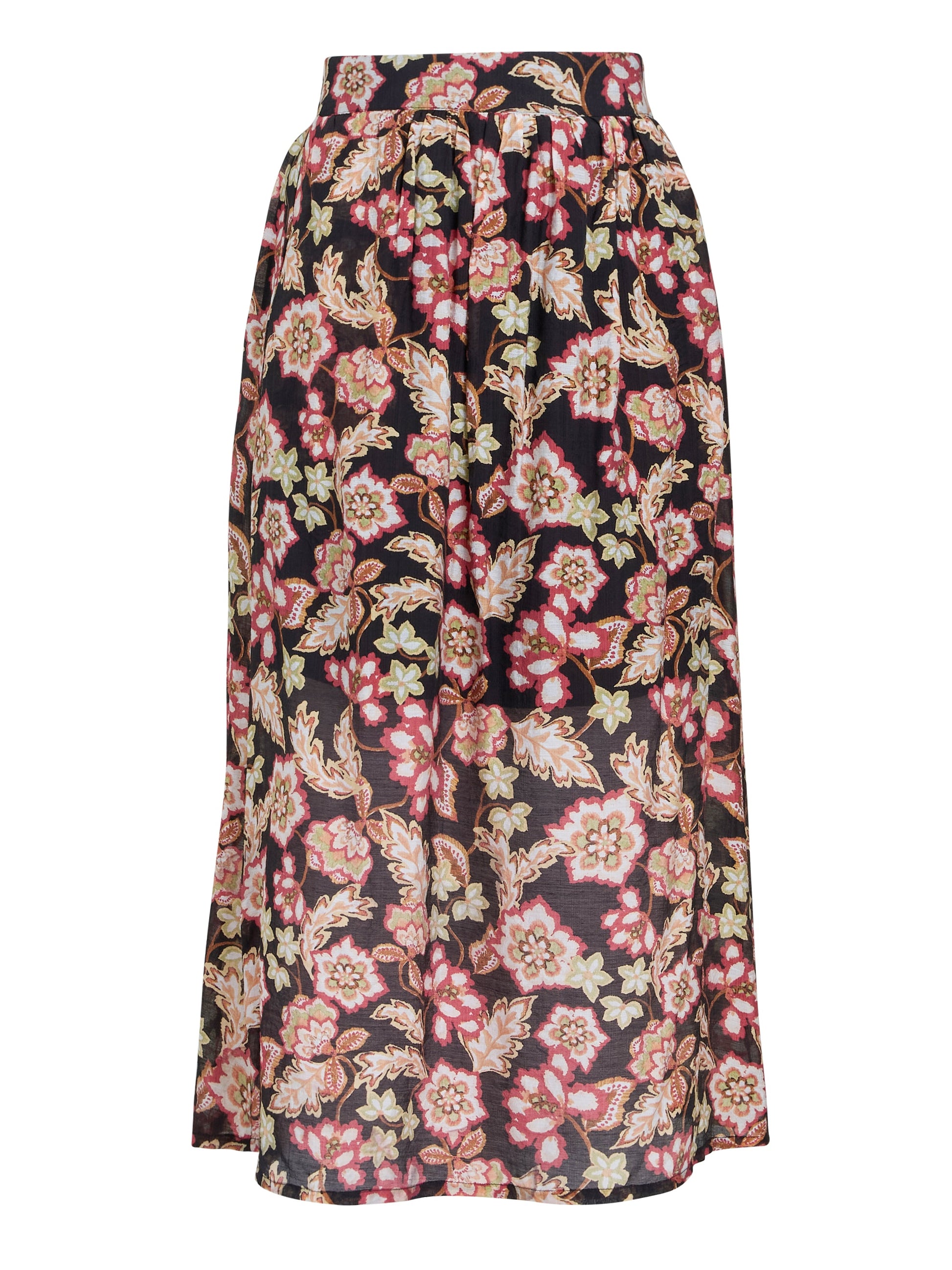  Emi Floral Elastic Waist Skirt