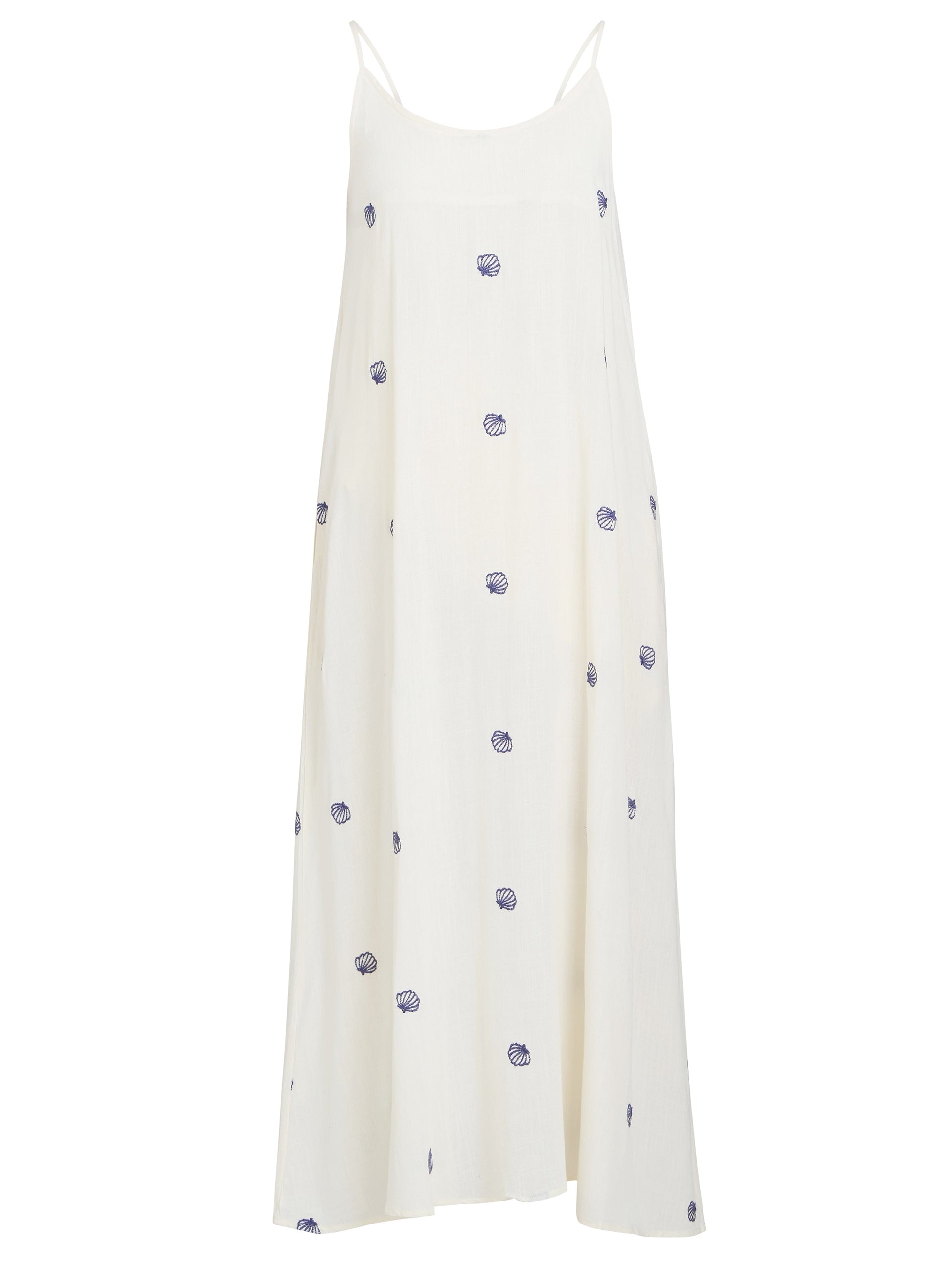  Buffy Embroidered Shell Print Dress