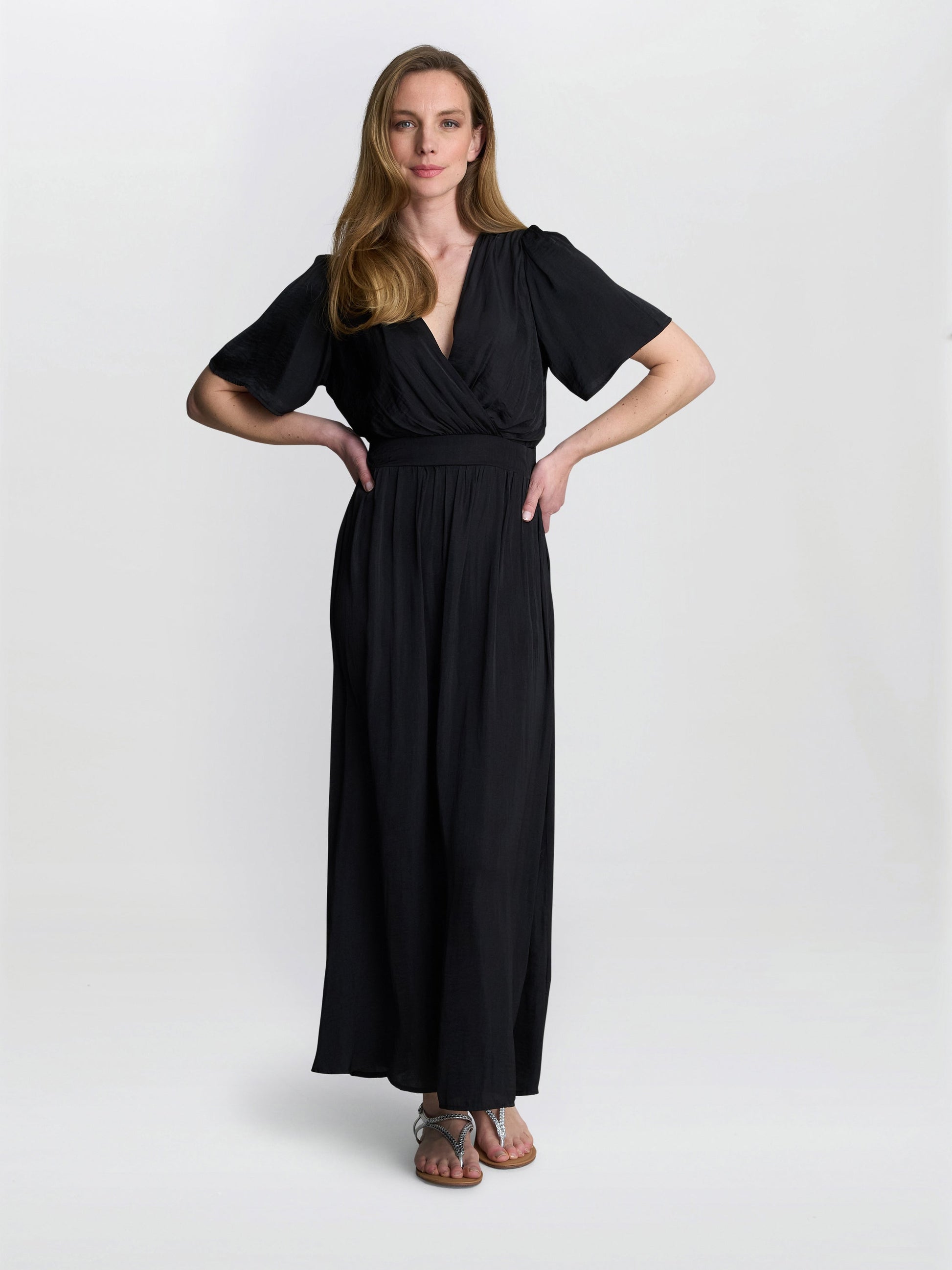  Carole Flowing V-Neck Dress