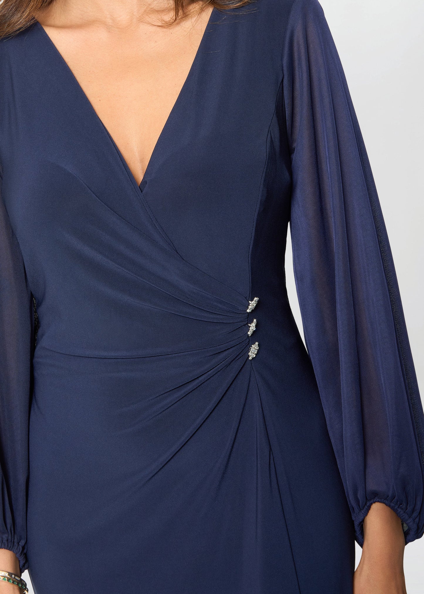  Dee Jersey Wrap With Mesh Sleeves