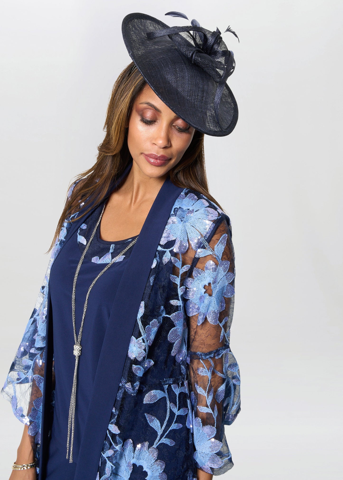  Dorris Three Piece Trouser Suit With Embroidered Jacket