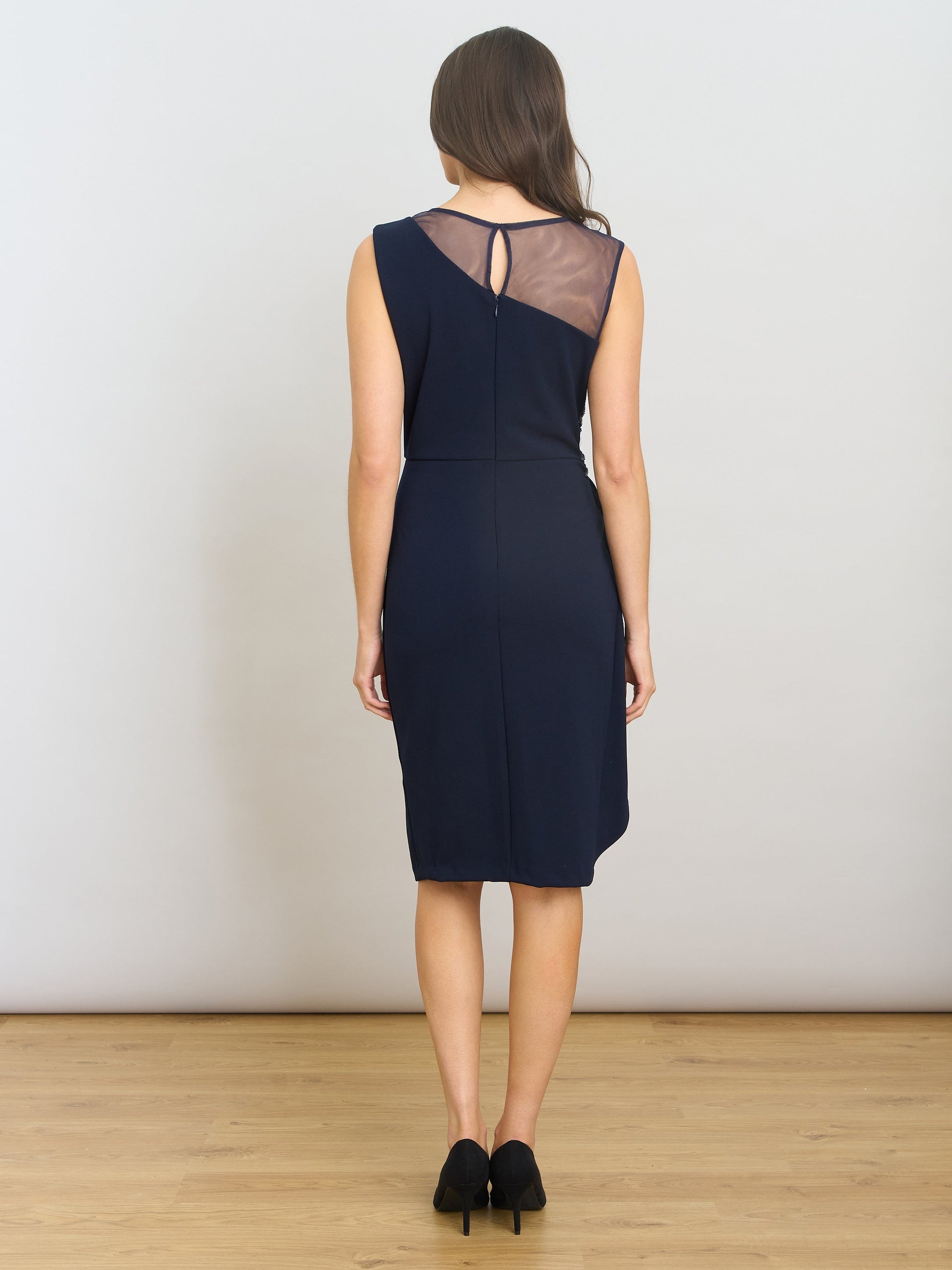  Eden Crepe Dress With Beading Detail