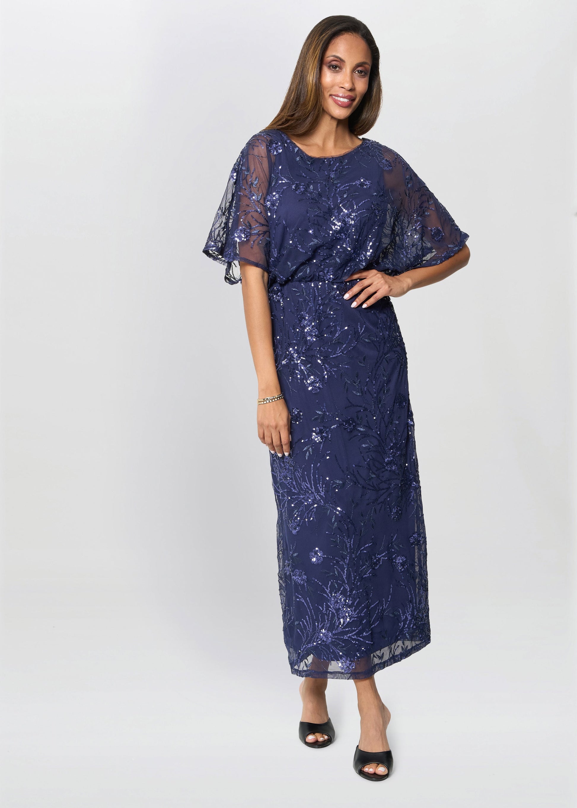  Ava Sequin Midi Dress