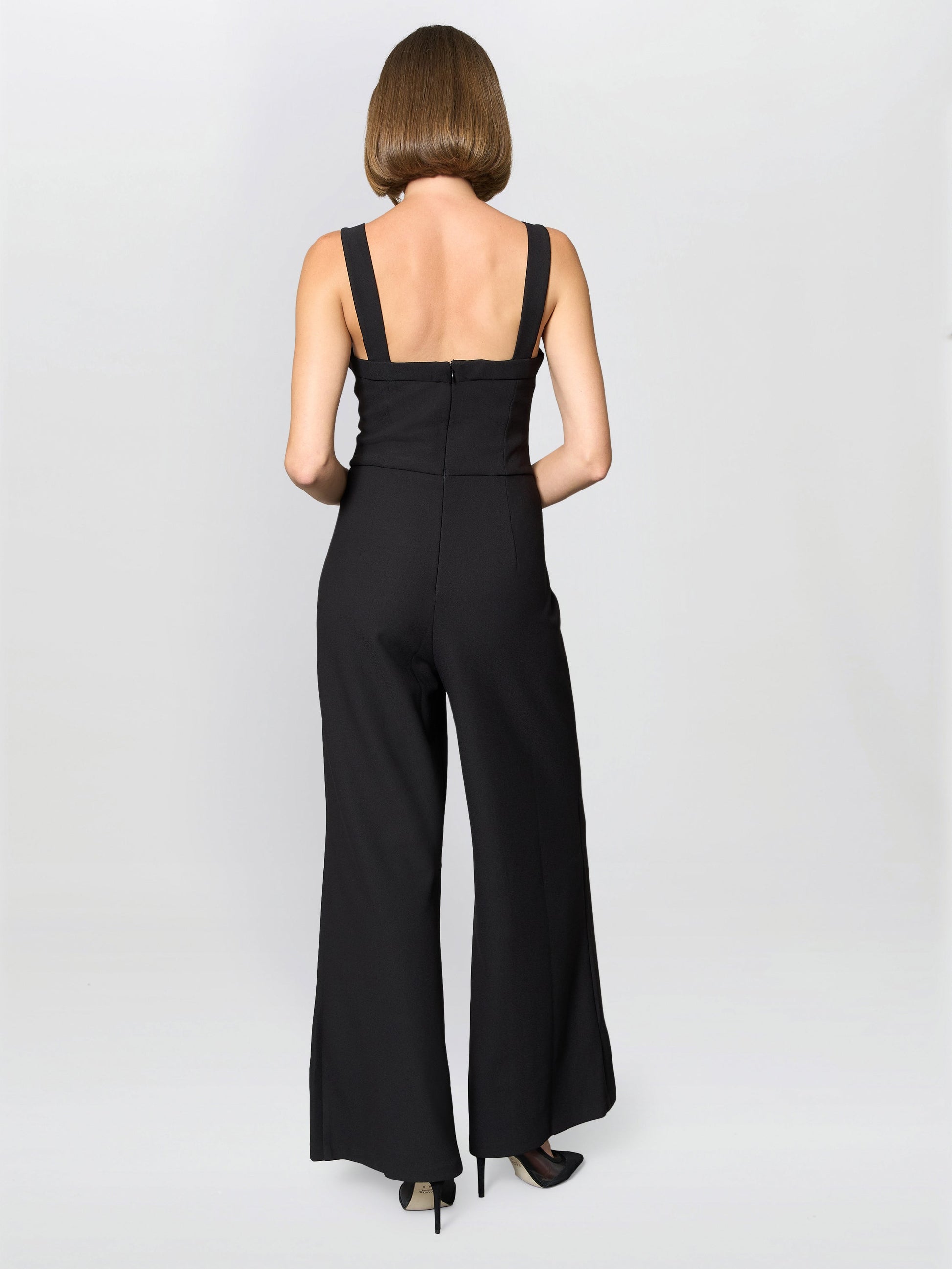  Emy Black Wide-Leg Jumpsuit