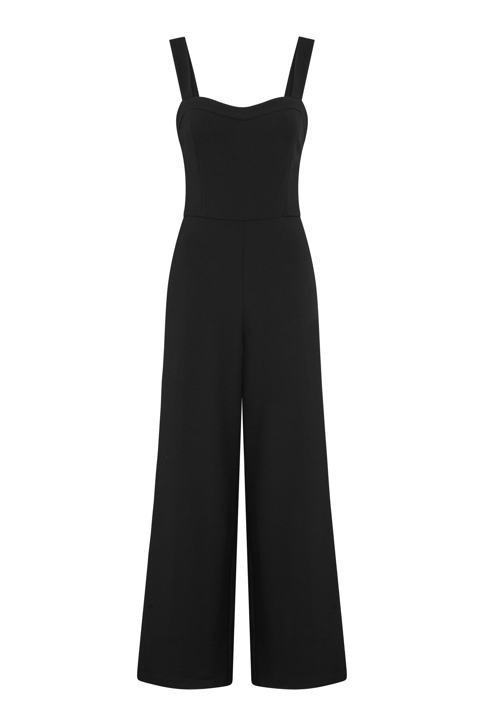  Emy Black Wide-Leg Jumpsuit