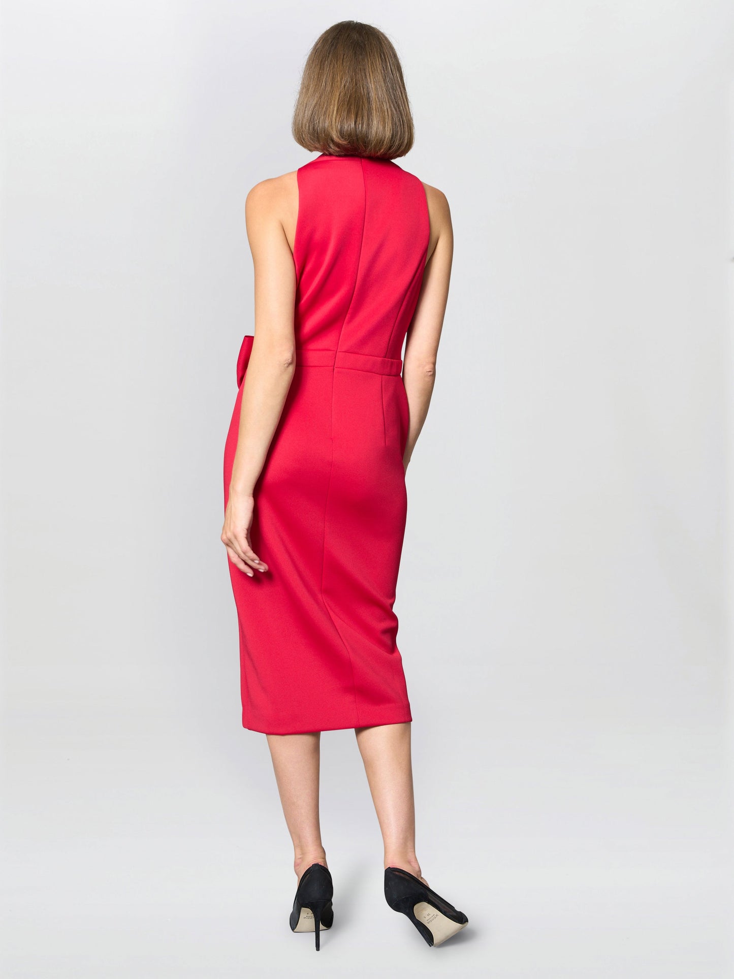  Elliana Bow Detail Midi Dress