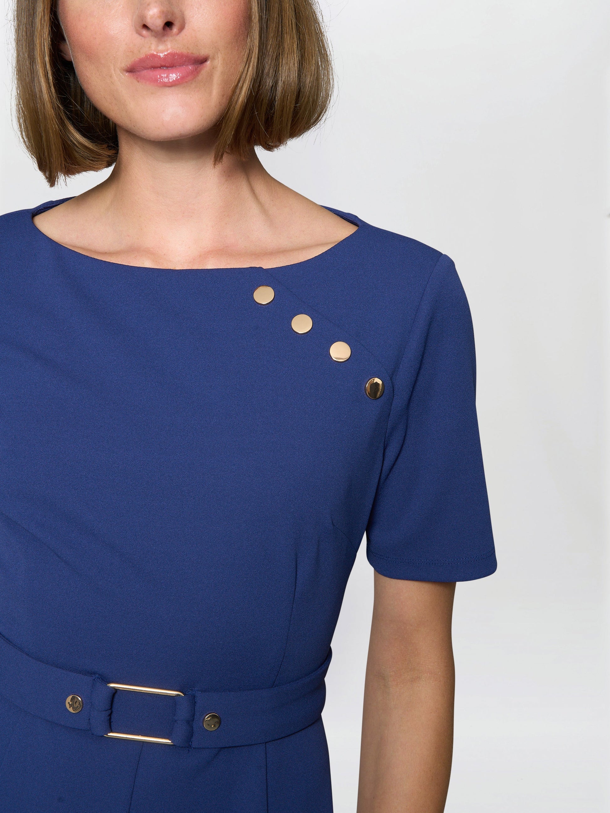  Elise Belted Shift Dress