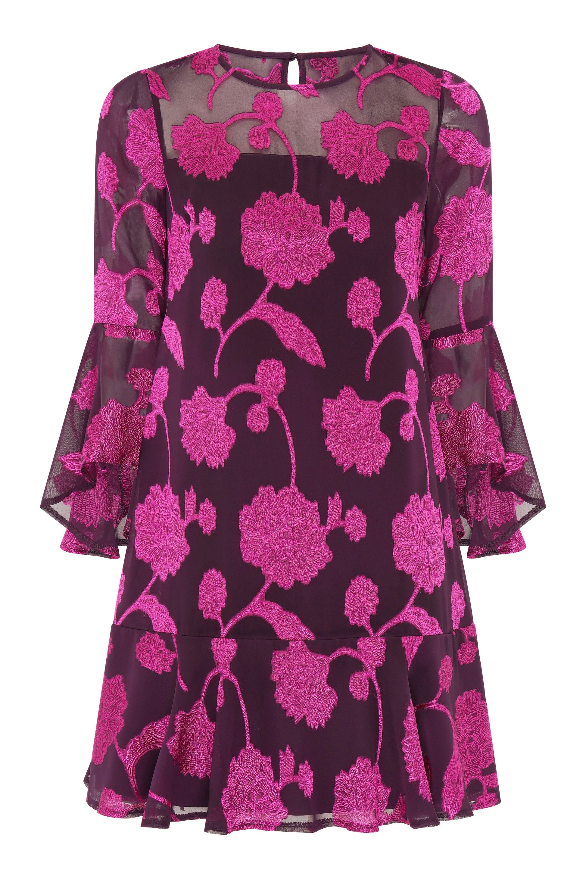  Isabella Embroidered Fit And Flare Dress