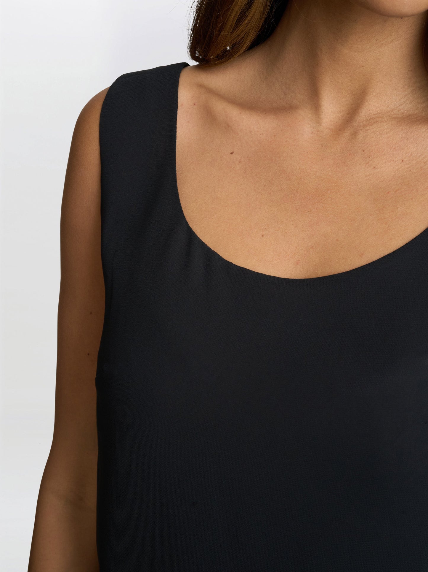  Black Double Layer Chiffon Cami