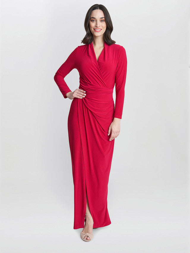  Hilary Jersey Wrap Maxi Dress