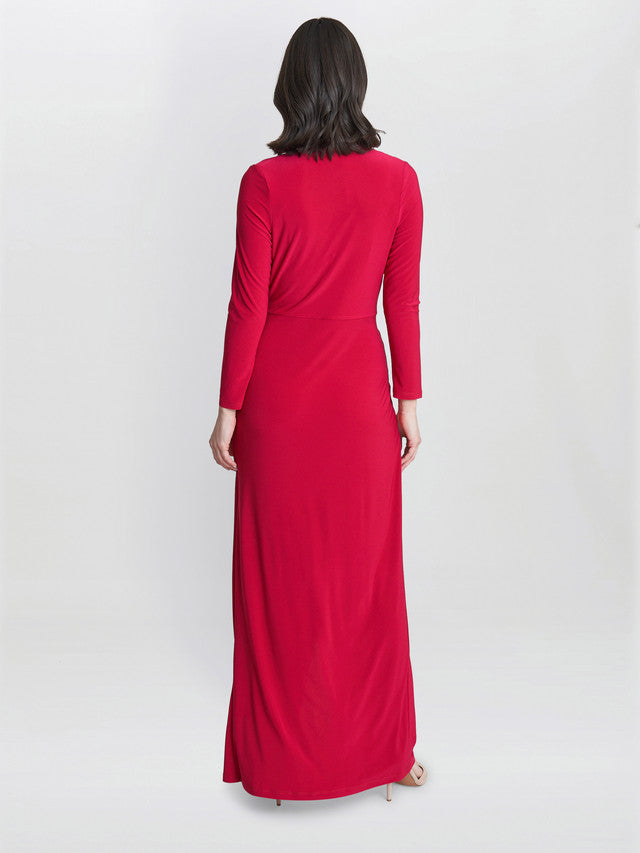  Hilary Jersey Wrap Maxi Dress