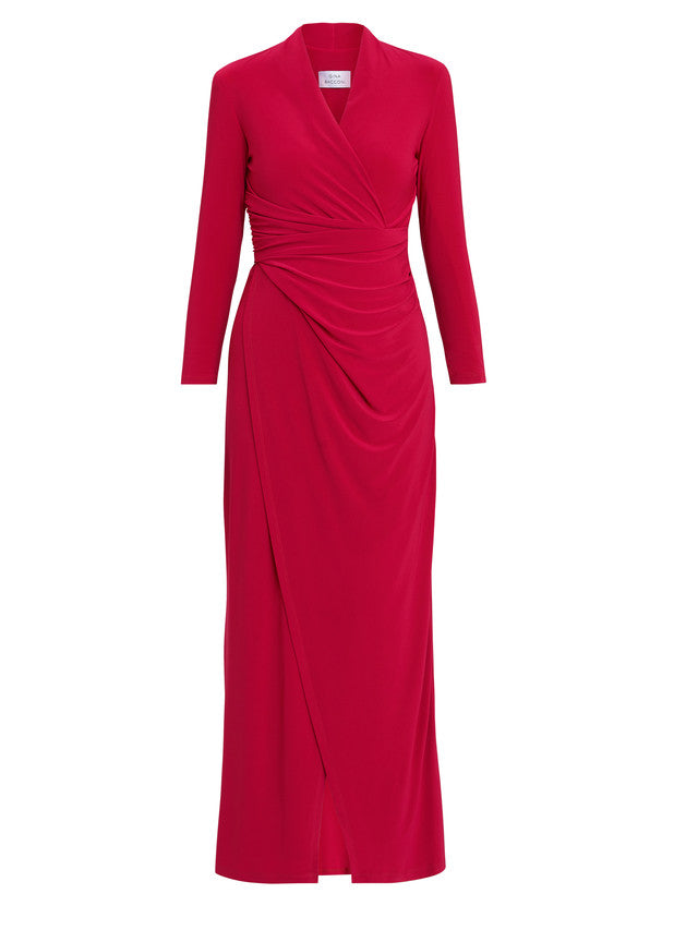  Hilary Jersey Wrap Maxi Dress