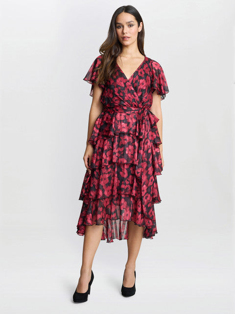  Lottie Elastic Waist Tiered Dress